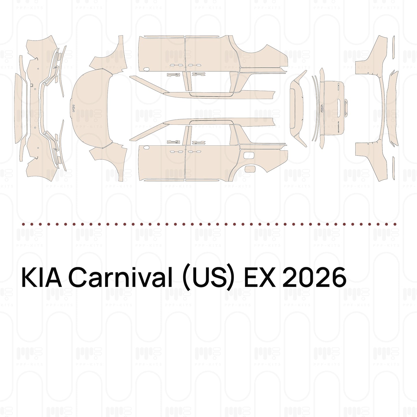 Voorgesneden PPF KIA Carnival (US) EX 2026