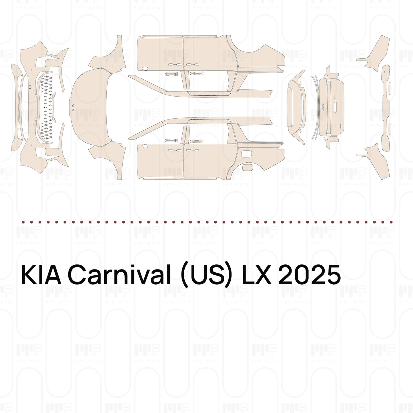 Voorgesneden PPF KIA Carnival (US) LX 2025