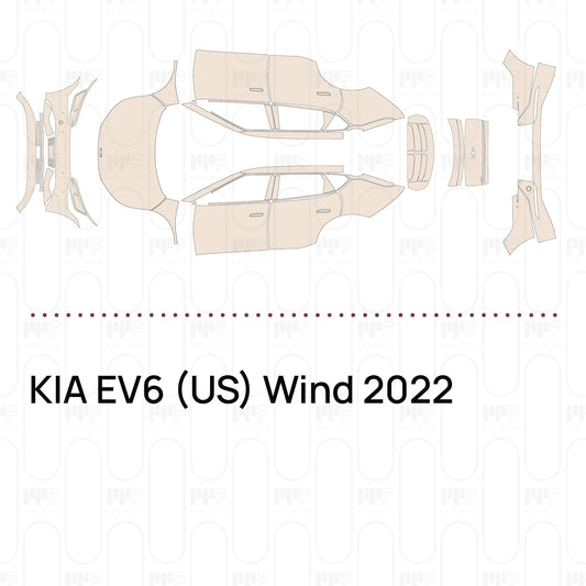 Voorgesneden PPF KIA EV6 (US) Wind 2022