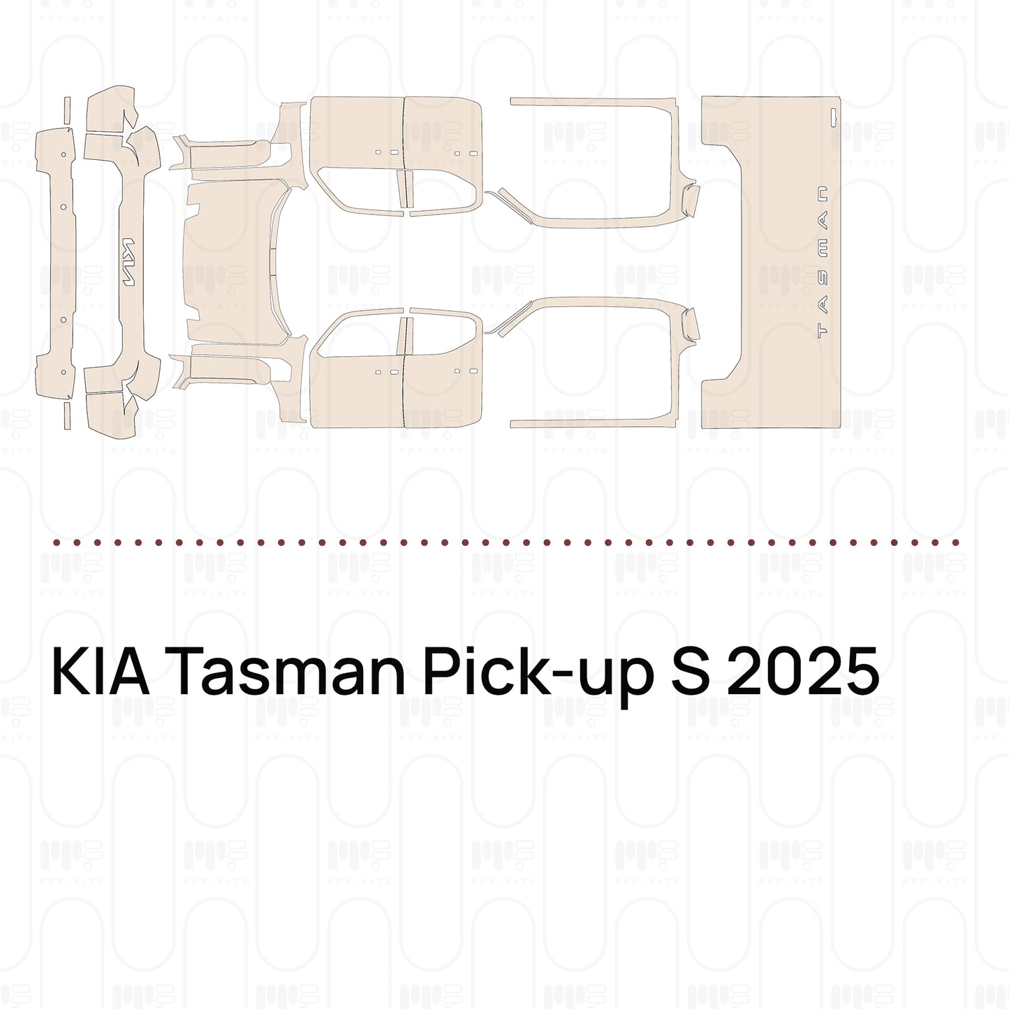 Voorgesneden PPF KIA Tasman Pick-up S 2025