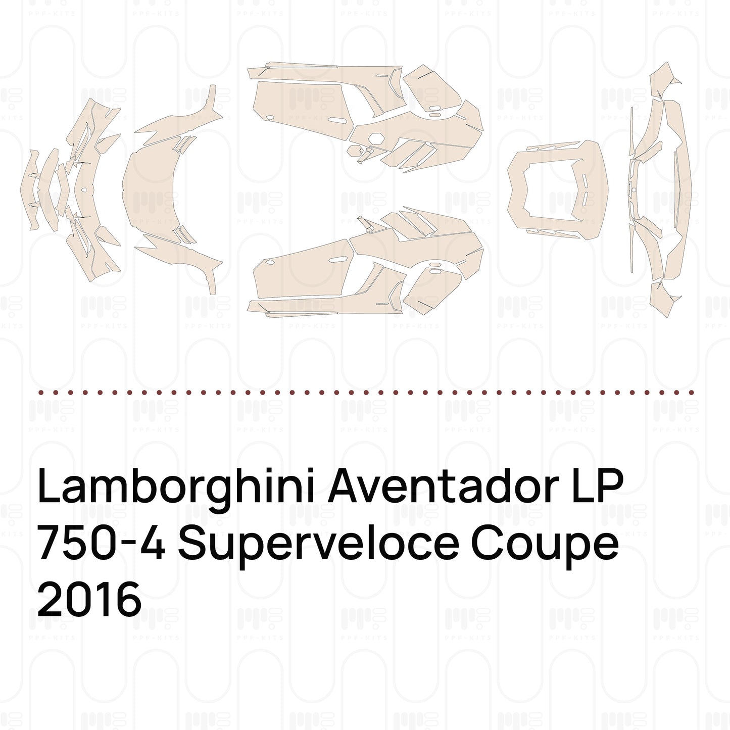 Voorgesneden PPF Lamborghini Aventador LP 750-4 Superveloce Coupe 2016