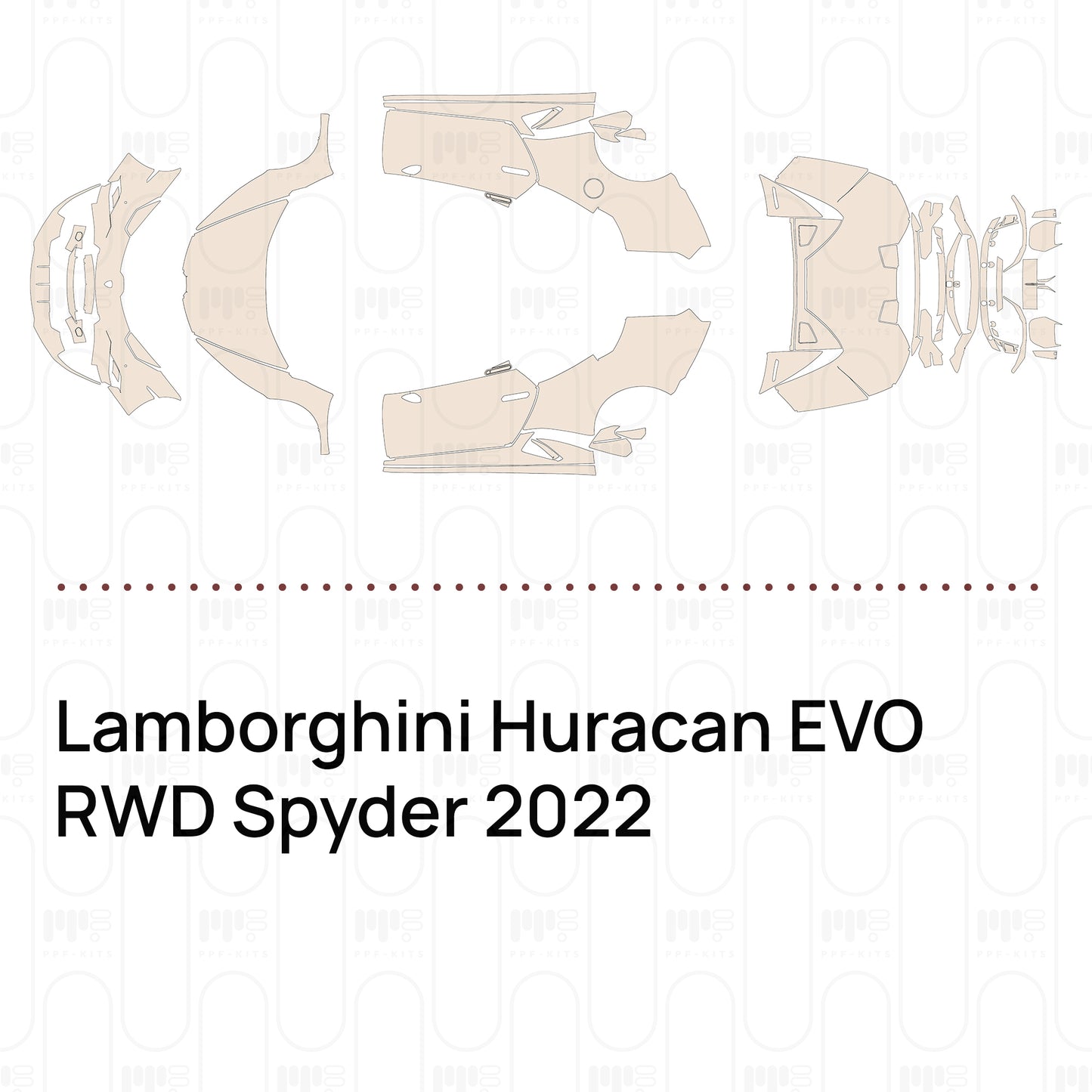 Voorgesneden PPF Lamborghini Huracan EVO RWD Spyder 2022