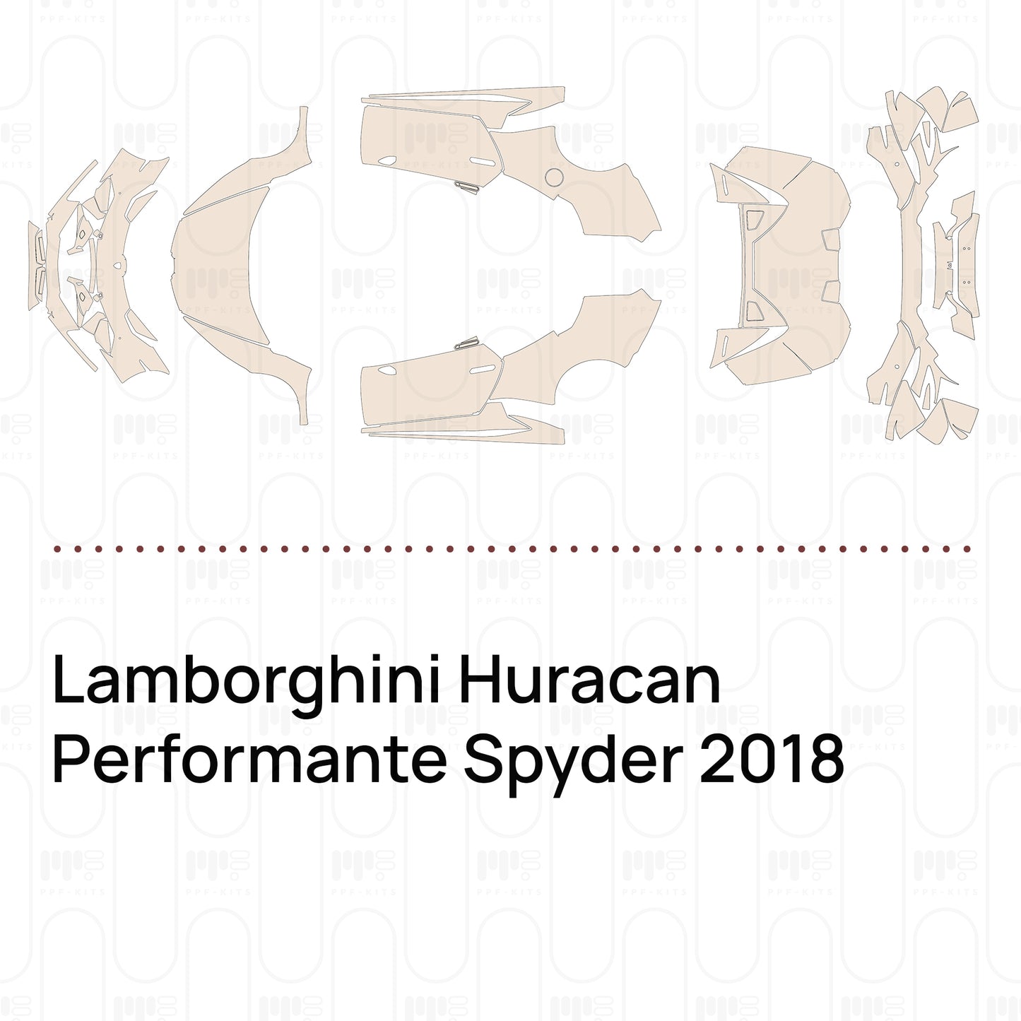 Voorgesneden PPF Lamborghini Huracan Performante Spyder 2018