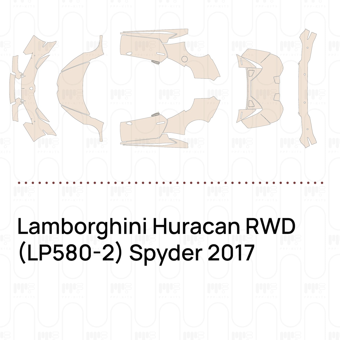 Voorgesneden PPF Lamborghini Huracan RWD (LP580-2) Spyder 2017