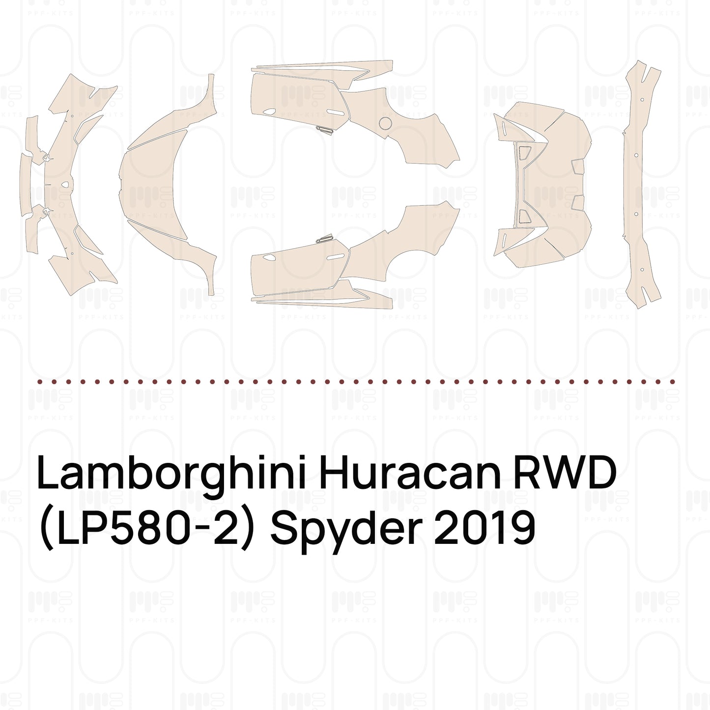Voorgesneden PPF Lamborghini Huracan RWD (LP580-2) Spyder 2019
