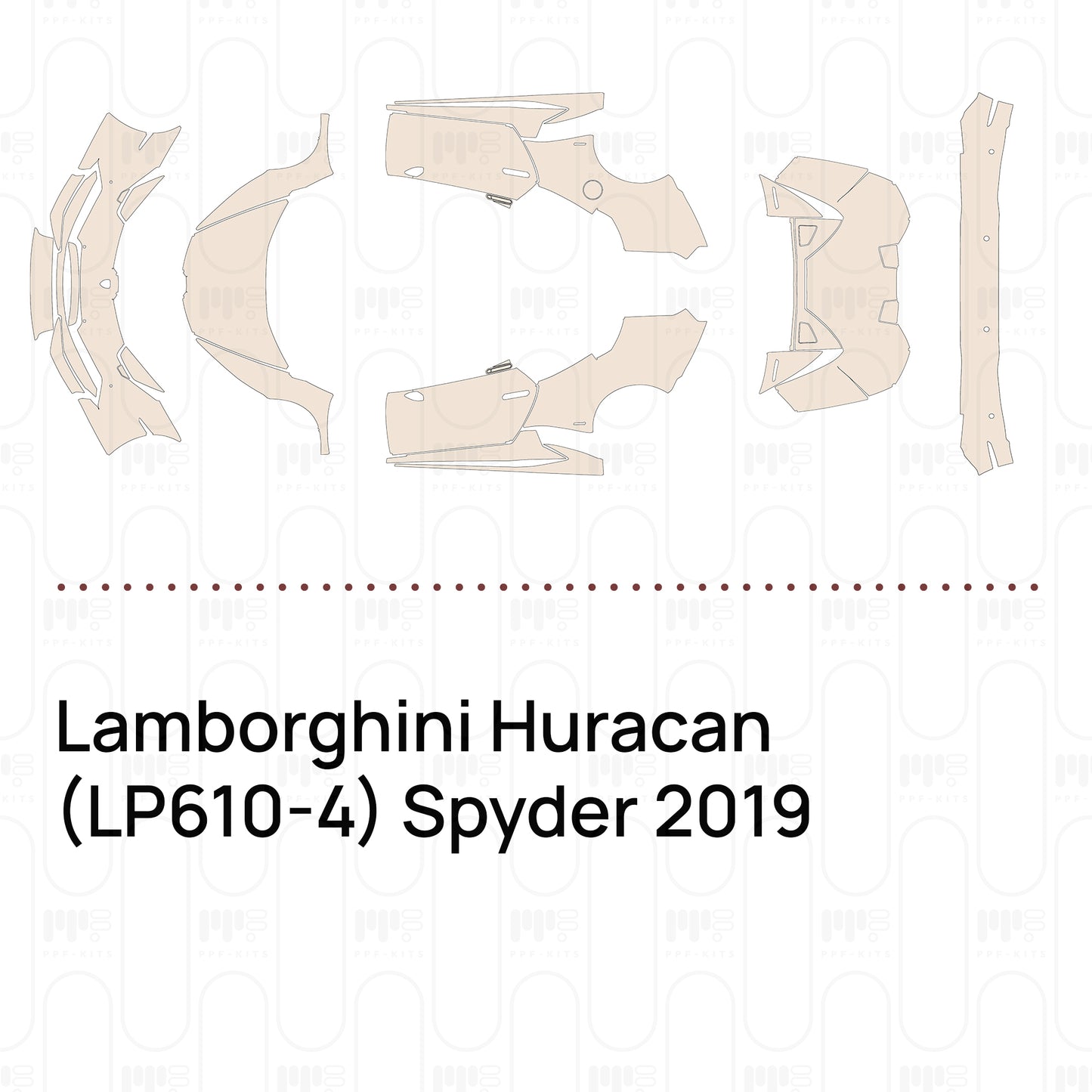 Voorgesneden PPF Lamborghini Huracan (LP610-4) Spyder 2019