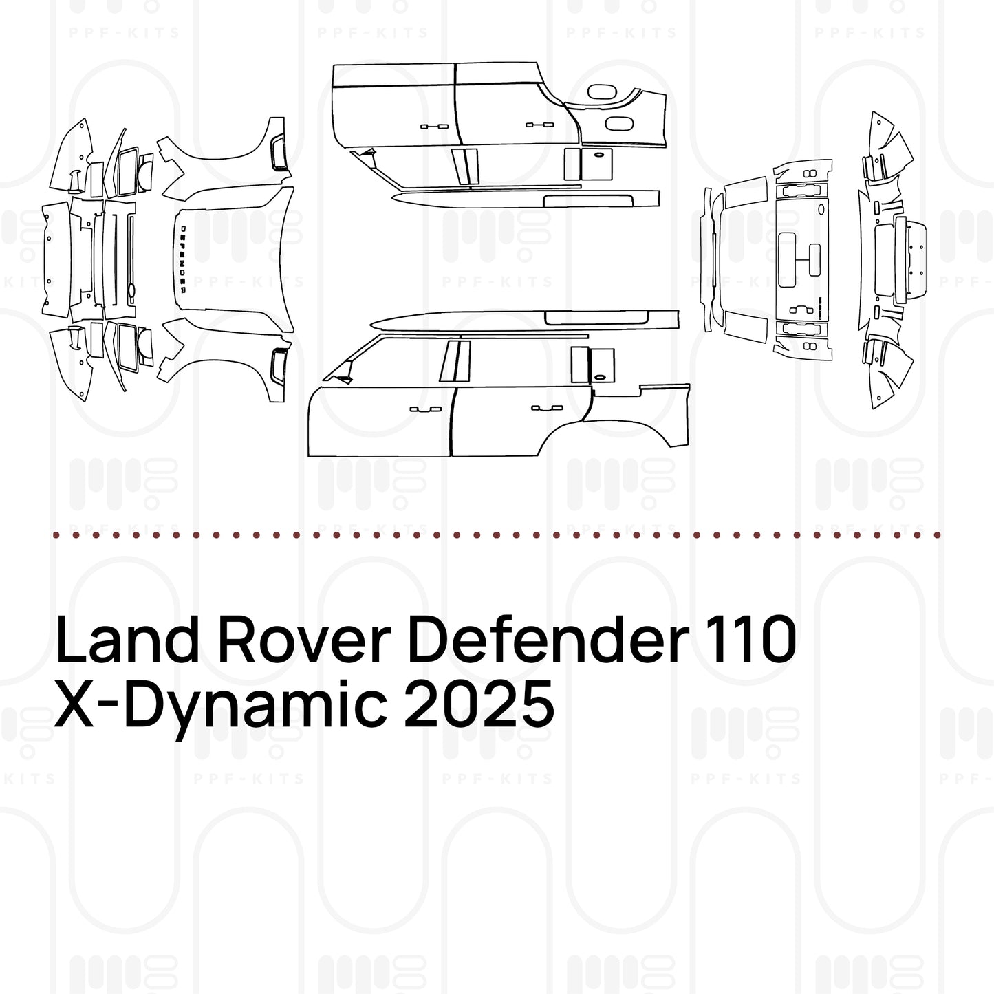 Voorgesneden PPF Land Rover Defender 110 X-Dynamic 2025
