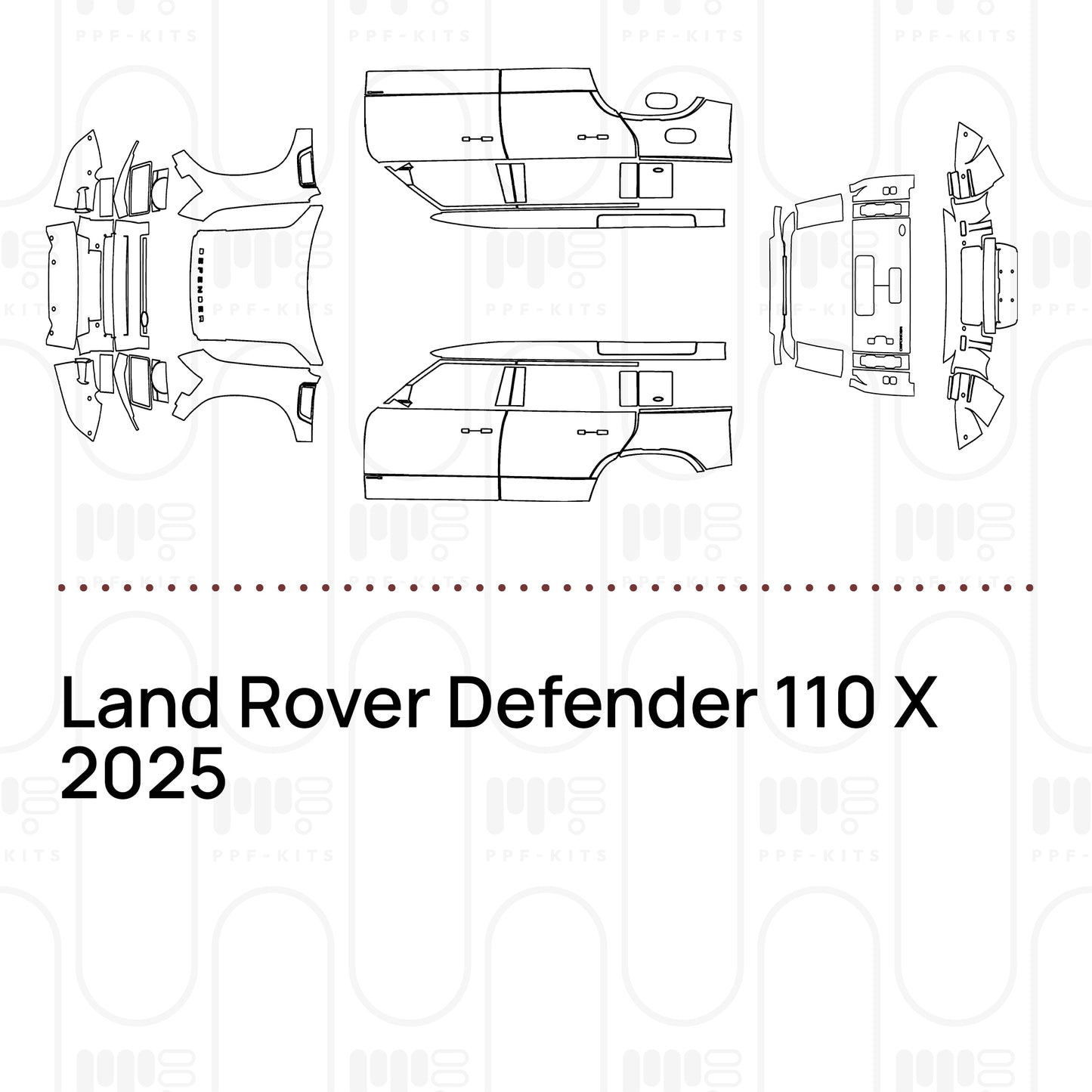 Voorgesneden PPF Land Rover Defender 110 X 2025