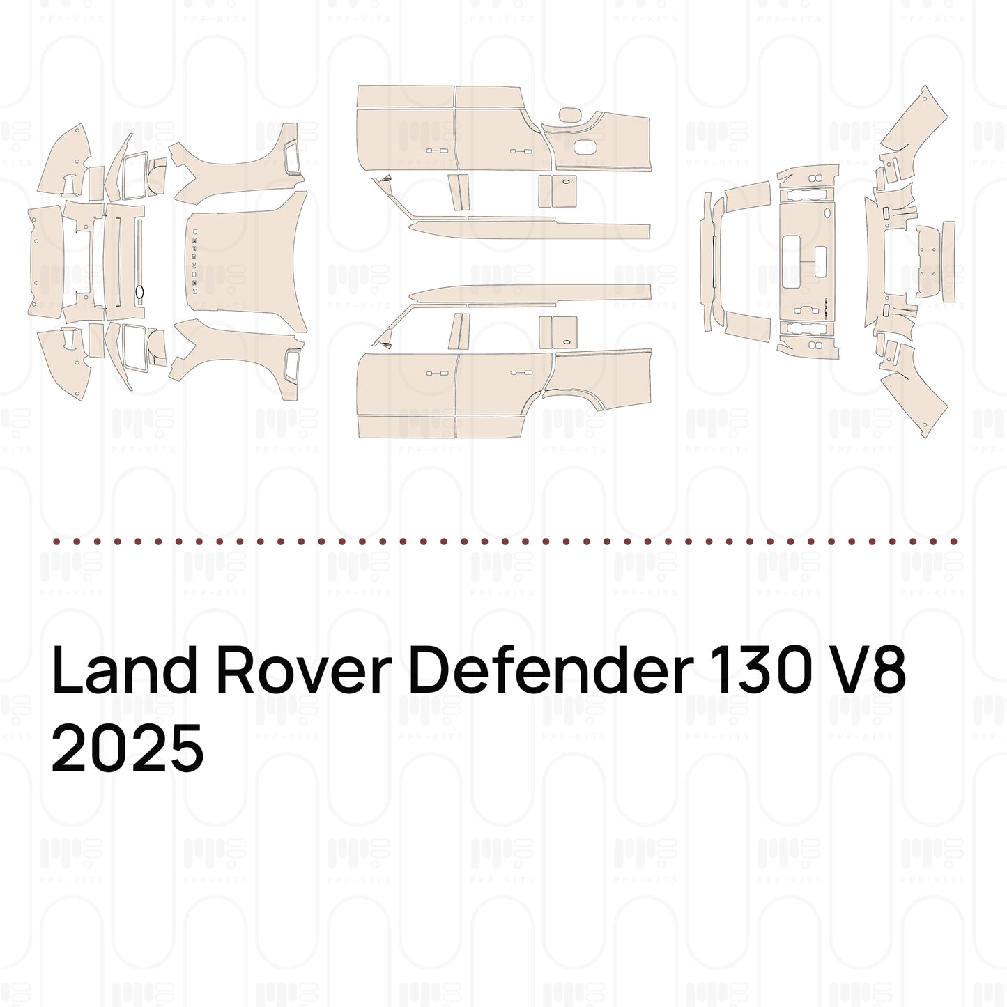 Voorgesneden PPF Land Rover Defender 130 V8 2025