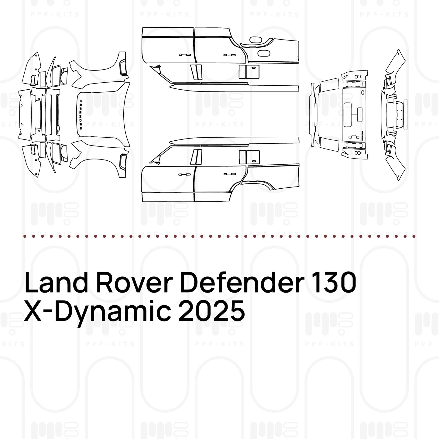 Voorgesneden PPF Land Rover Defender 130 X-Dynamic 2025