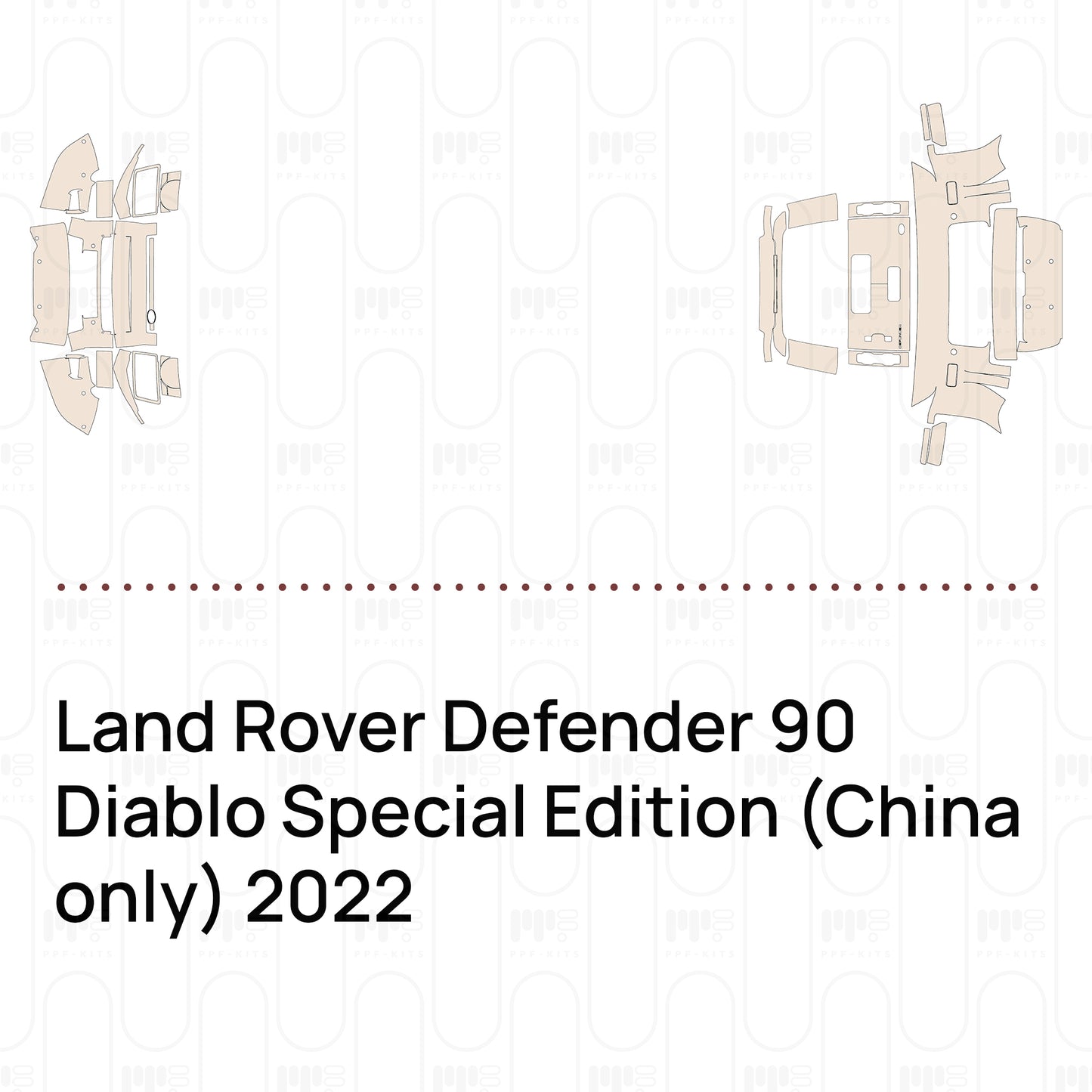 Voorgesneden PPF Land Rover Defender 90 Diablo Special Edition (China only) 2022