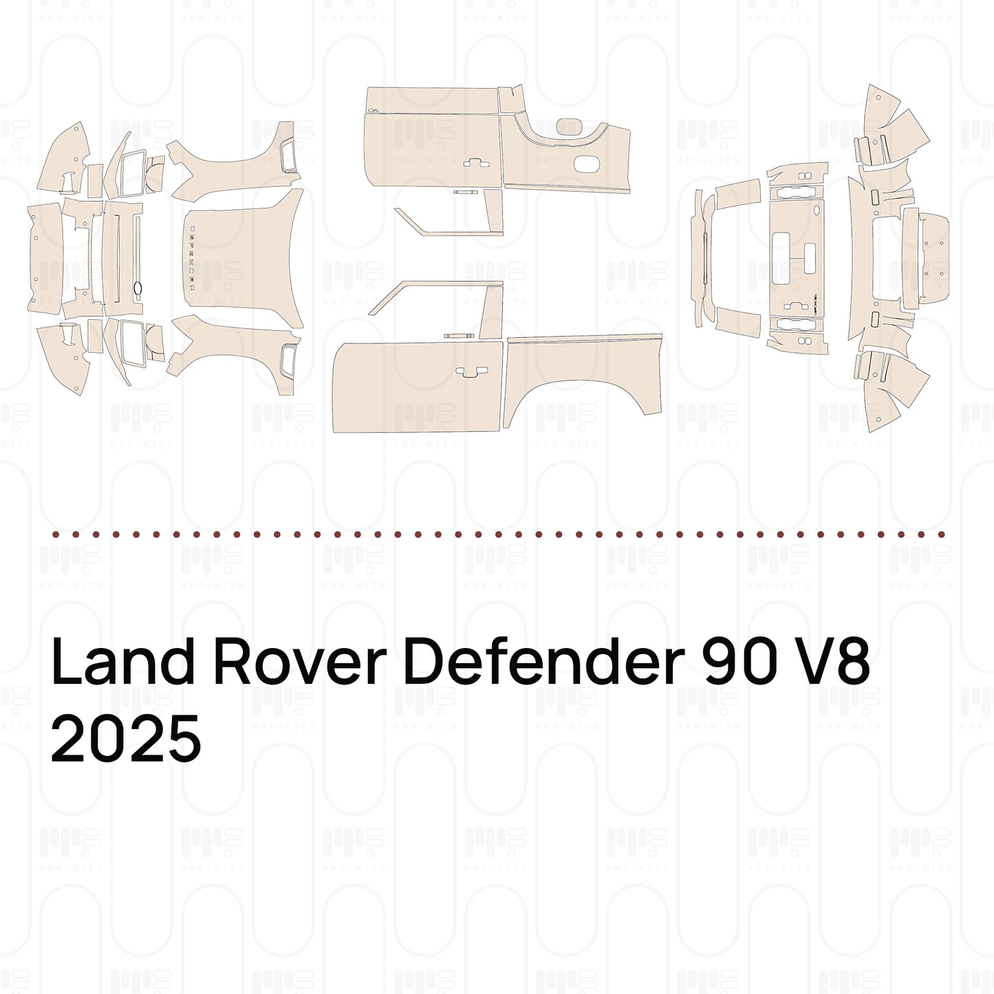 Voorgesneden PPF Land Rover Defender 90 V8 2025
