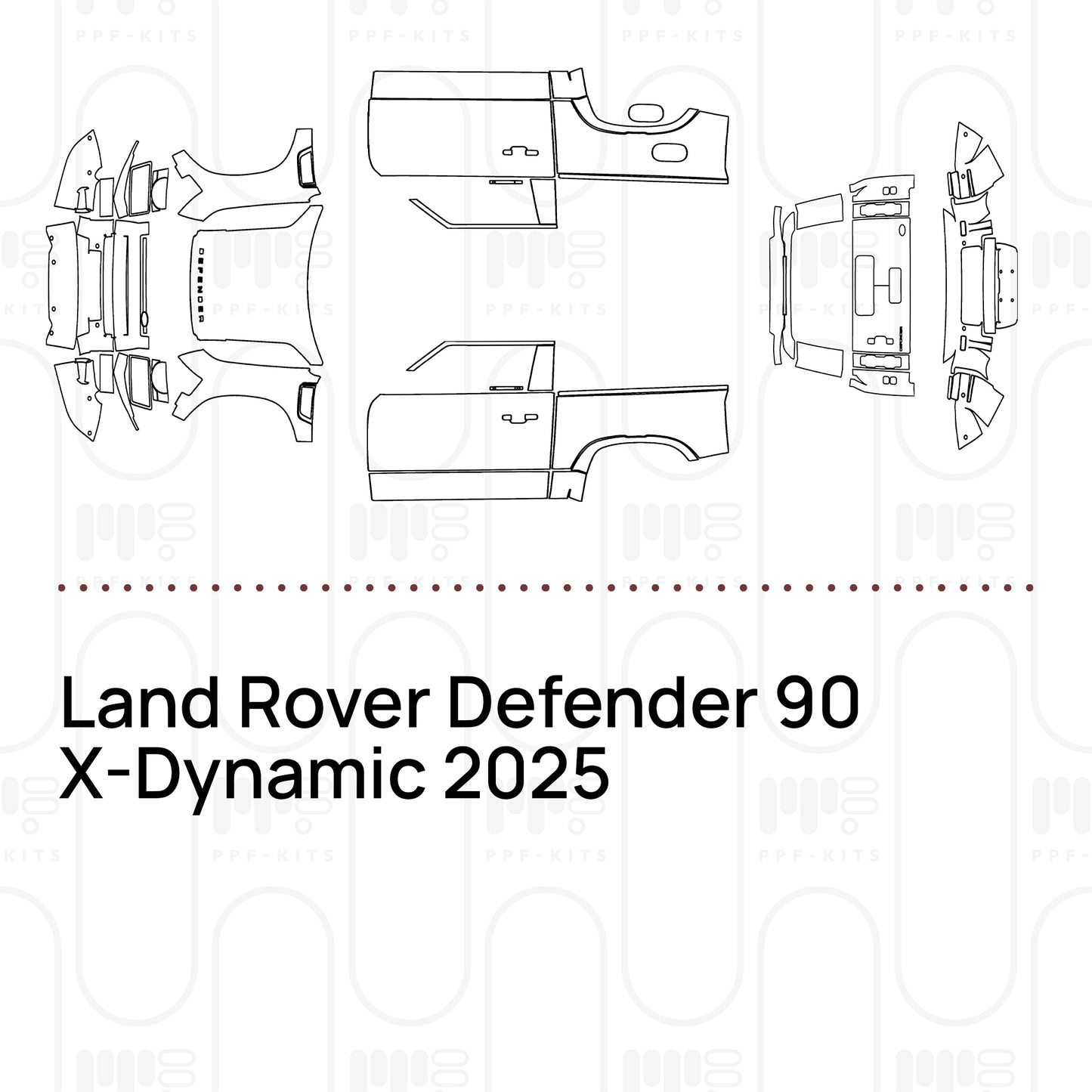 Voorgesneden PPF Land Rover Defender 90 X-Dynamic 2025