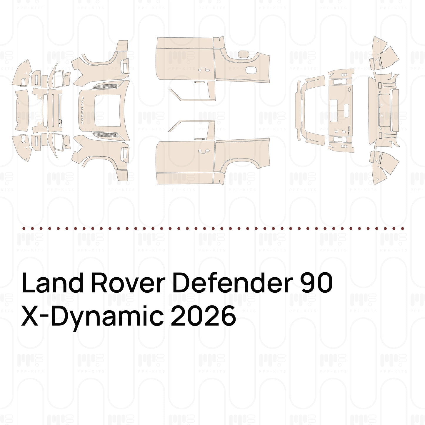 Voorgesneden PPF Land Rover Defender 90 X-Dynamic 2026