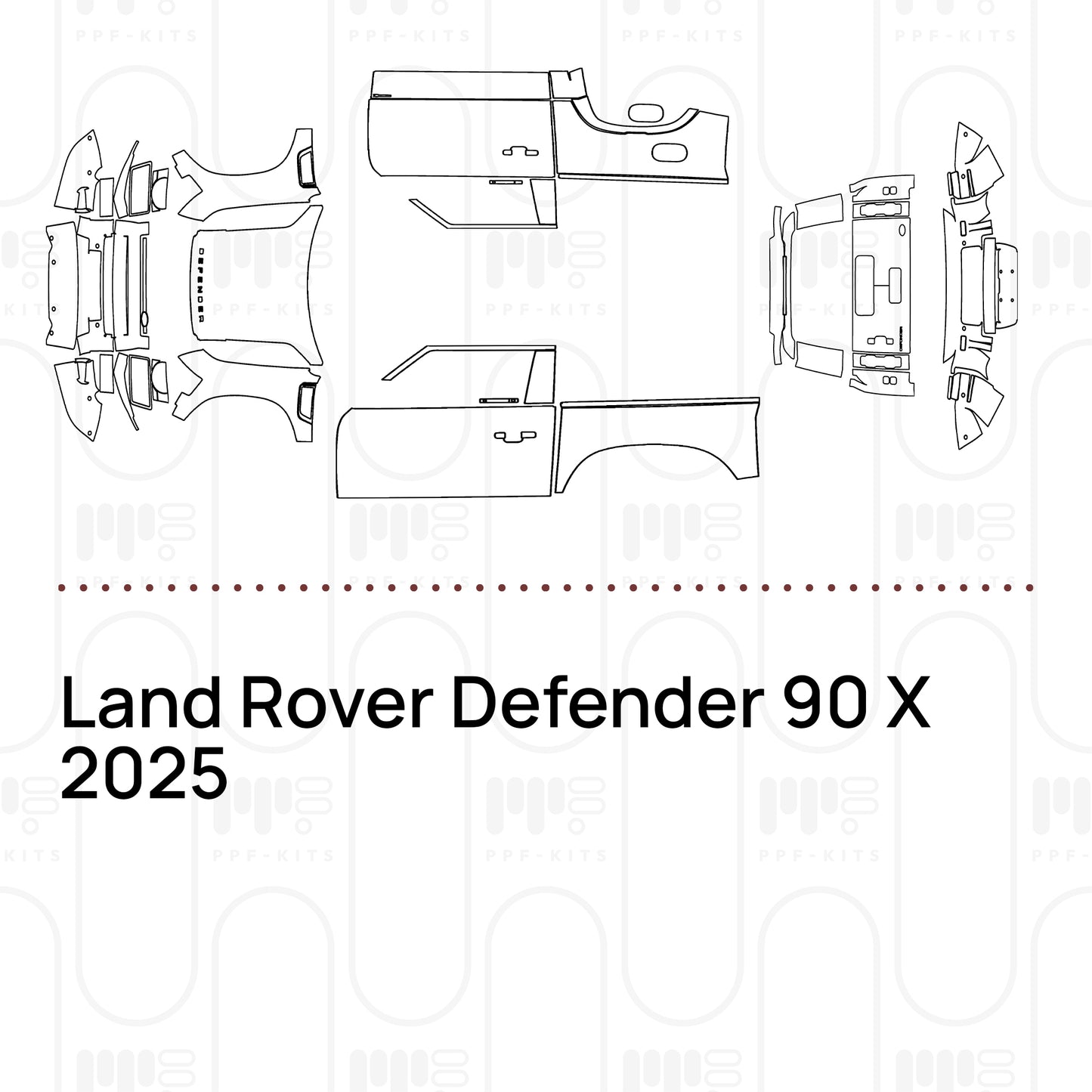Voorgesneden PPF Land Rover Defender 90 X 2025