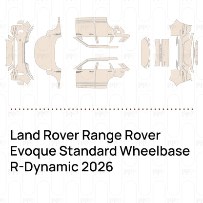 Voorgesneden PPF Land Rover Range Rover Evoque Standard Wheelbase R-Dynamic 2026