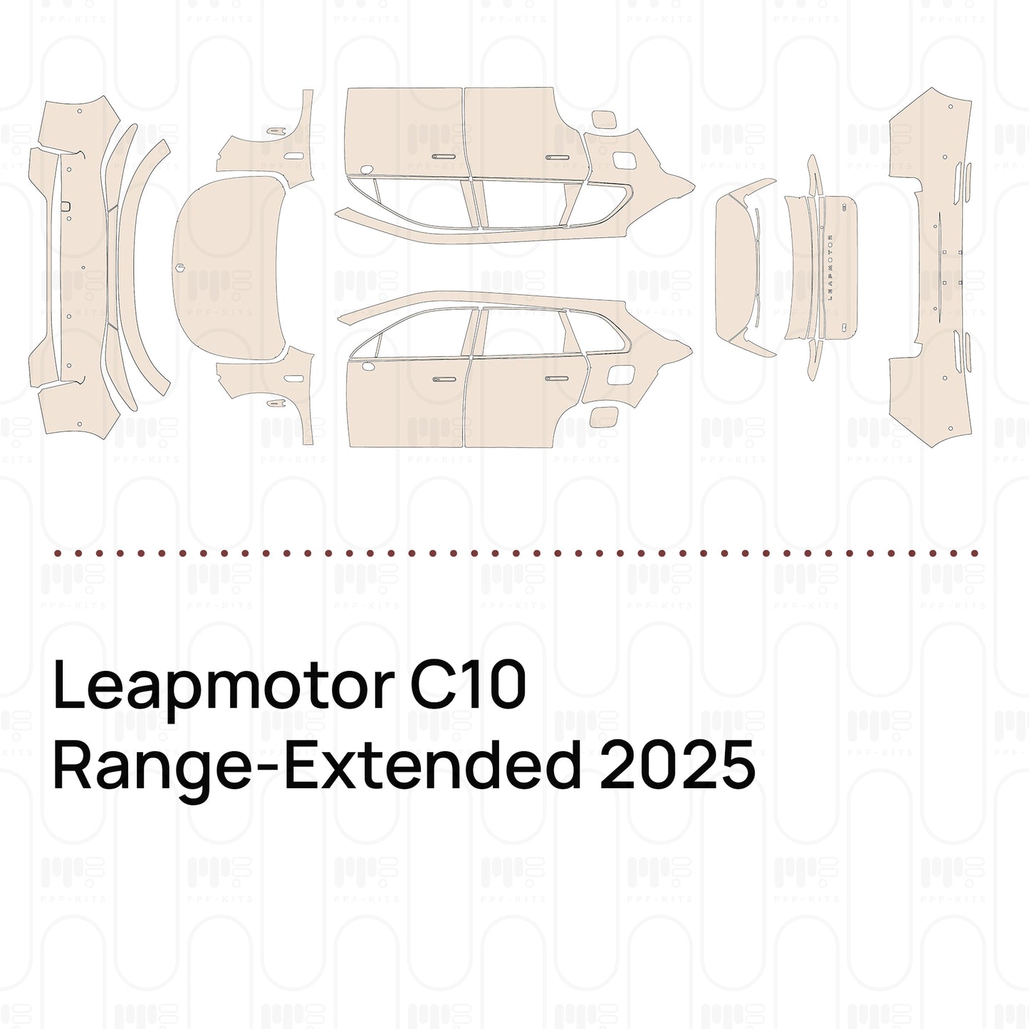 Voorgesneden PPF Leapmotor C10 Range-Extended 2025