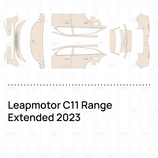 Leapmotor C11 Range Extended 2023 – Voorgesneden PPF-lakbeschermingsfolie