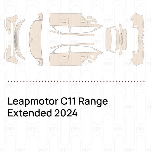 Leapmotor C11 Range Extended 2024 – Voorgesneden PPF-lakbeschermingsfolie