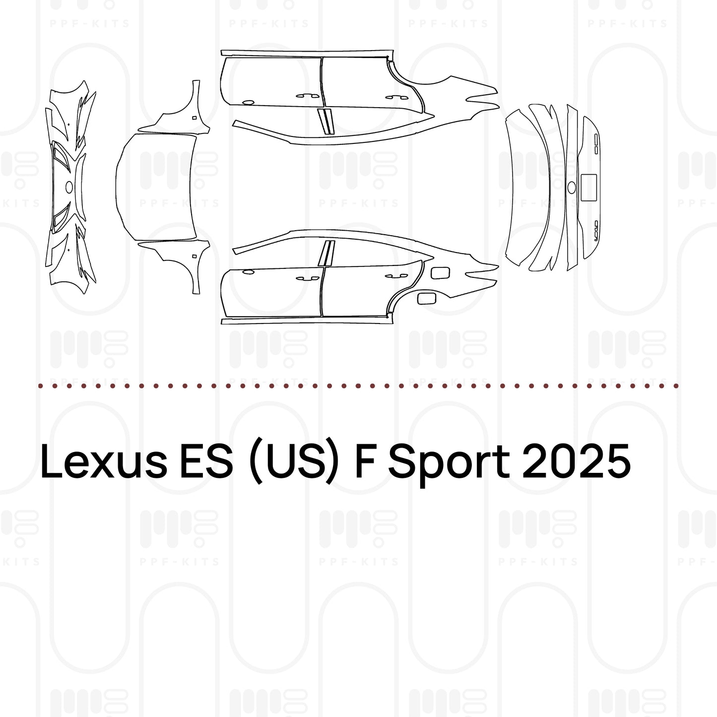 Voorgesneden PPF Lexus ES (US) F Sport 2025