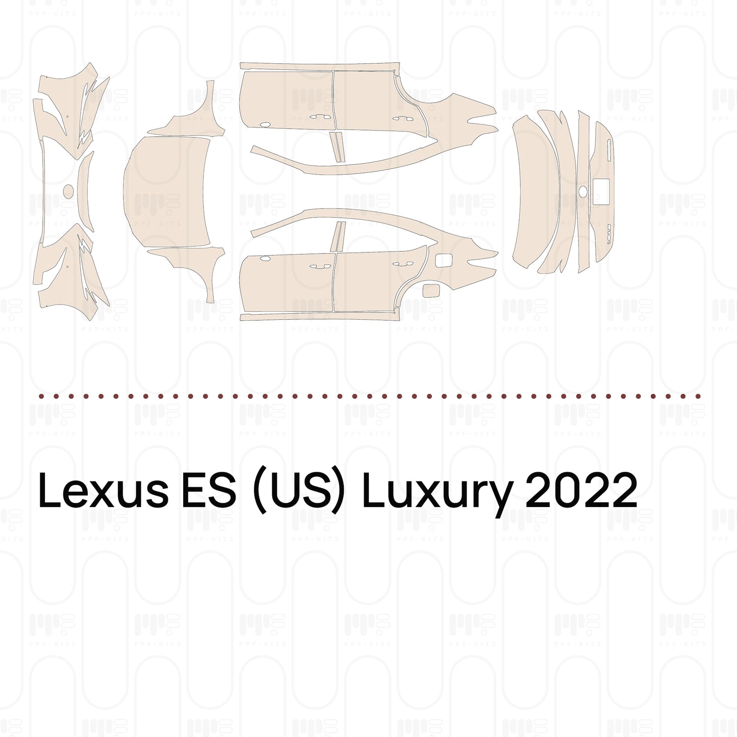 Voorgesneden PPF Lexus ES (US) Luxury 2022