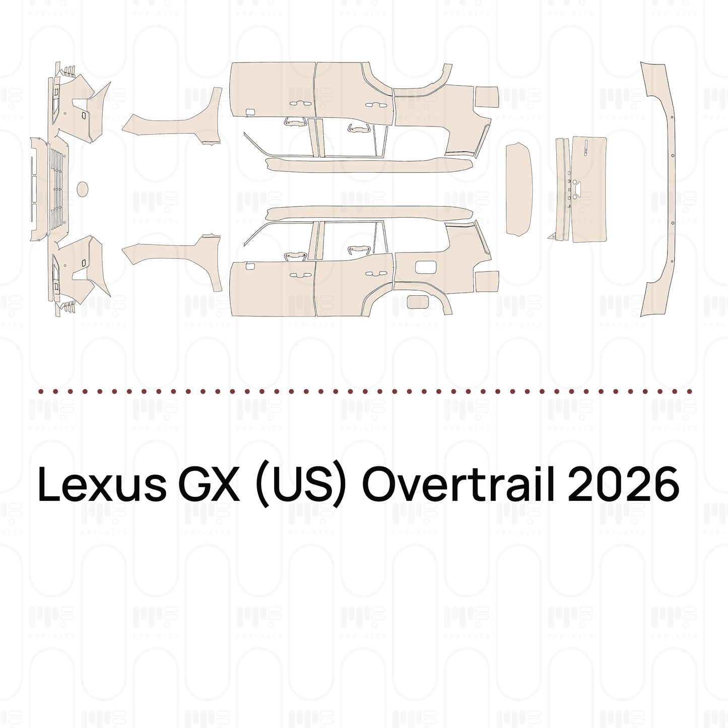 Voorgesneden PPF Lexus GX (US) Overtrail 2026
