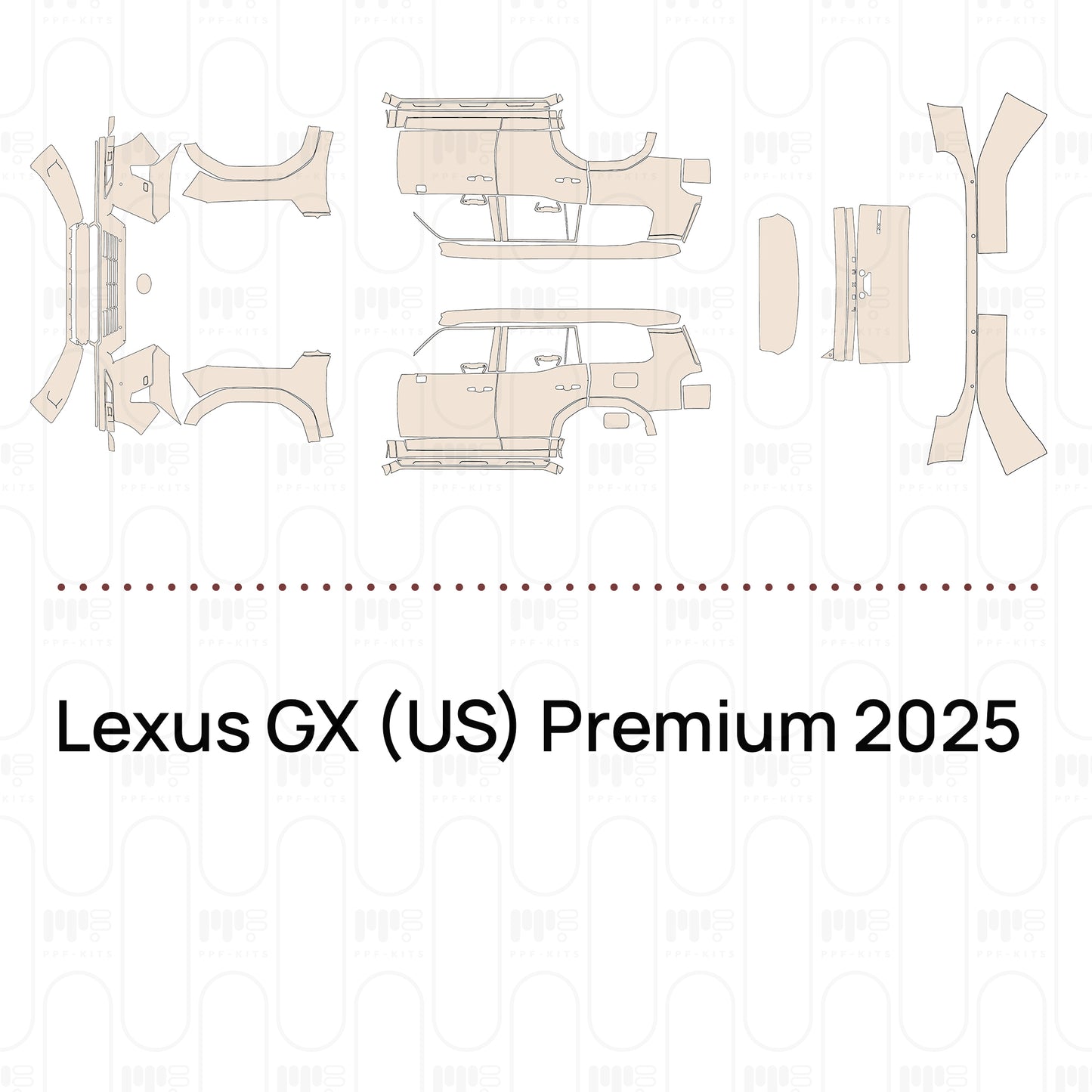 Voorgesneden PPF Lexus GX (US) Premium 2025