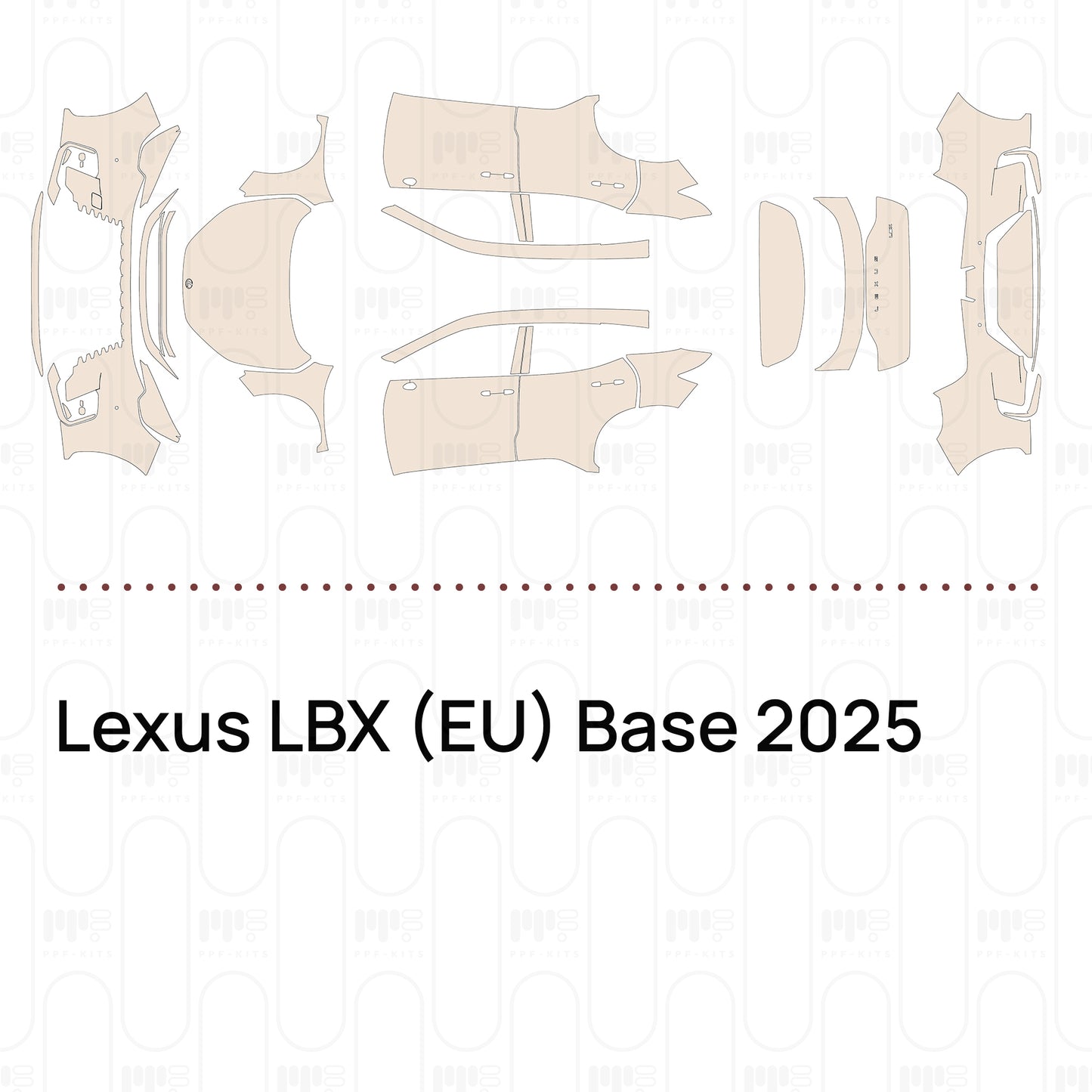 Voorgesneden PPF Lexus LBX (EU) Base 2025
