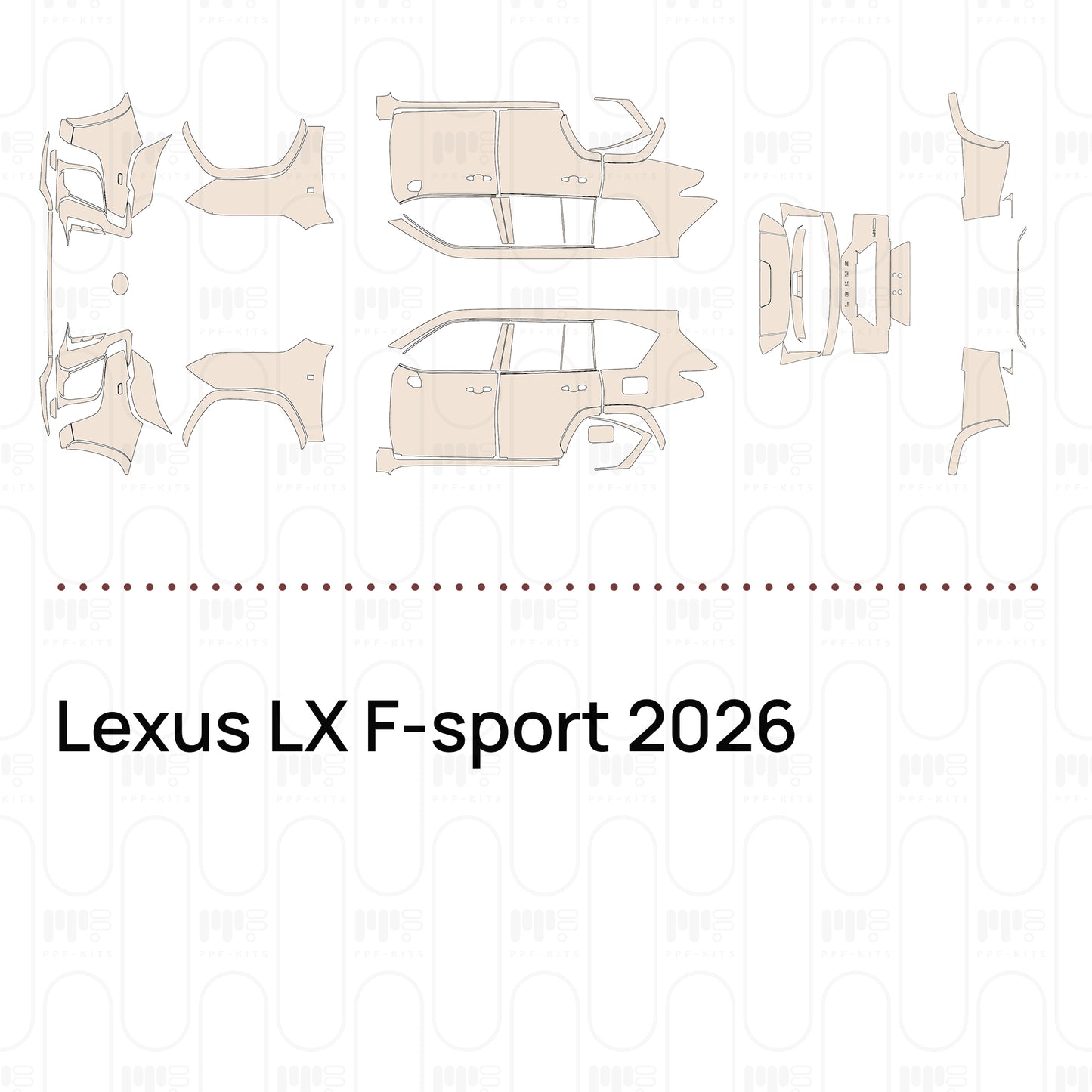 Voorgesneden PPF Lexus LX F-sport 2026