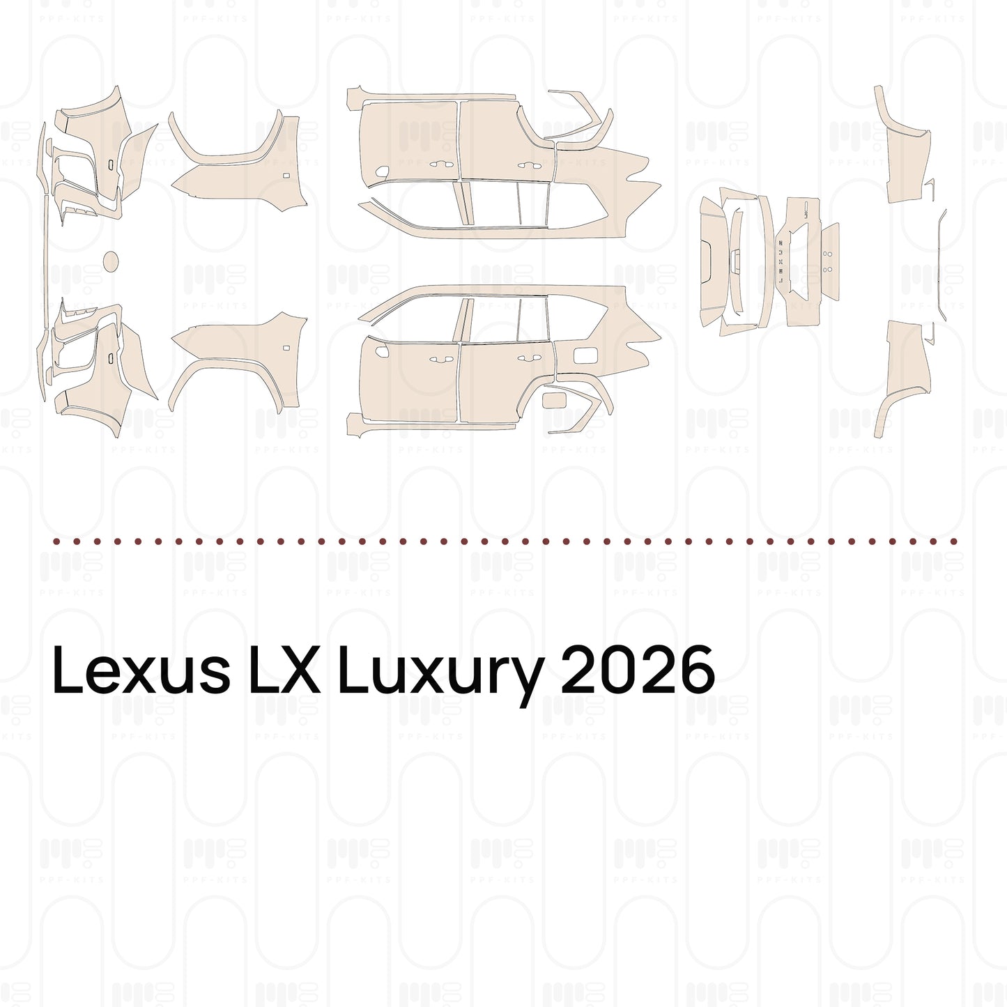 Voorgesneden PPF Lexus LX Luxury 2026