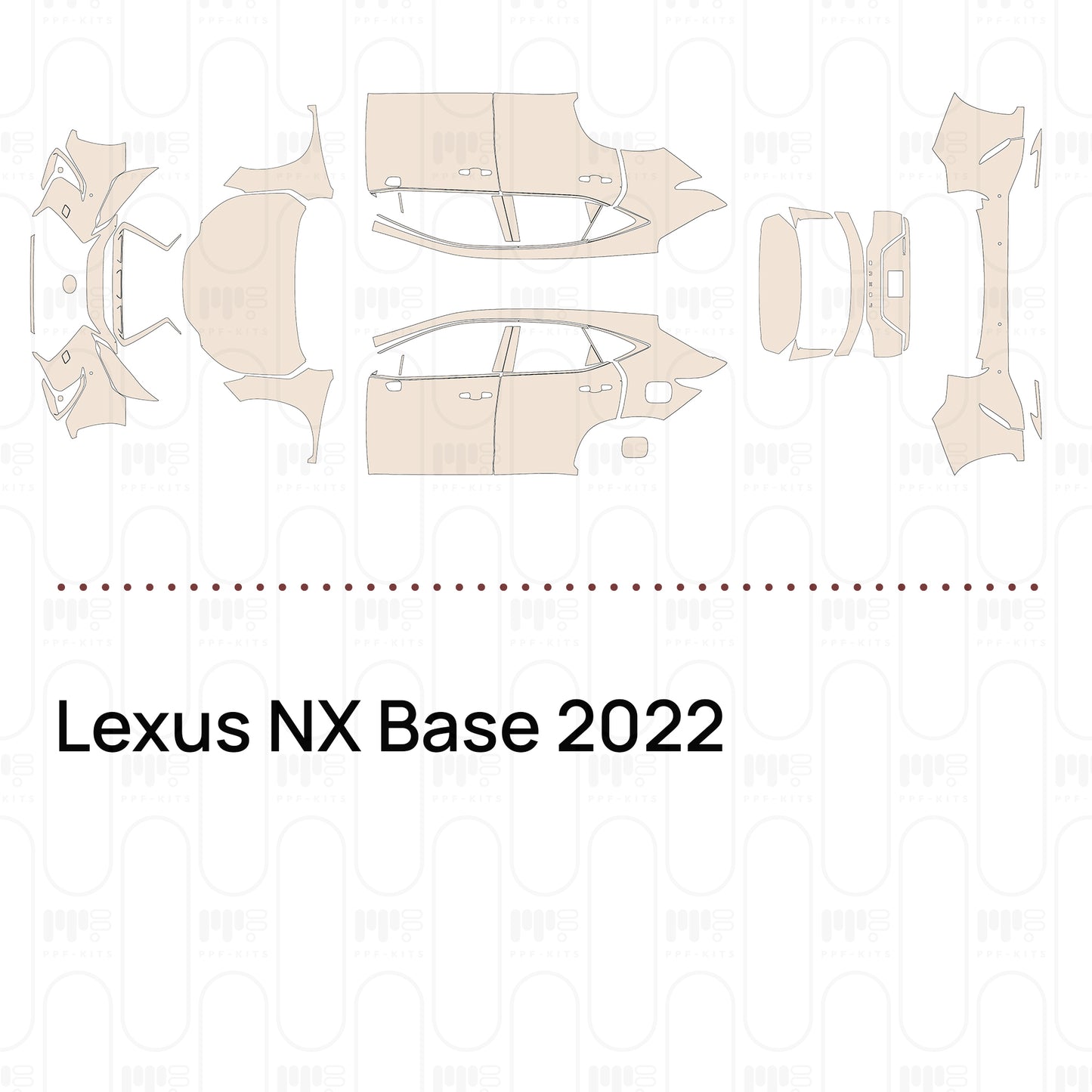Voorgesneden PPF Lexus NX Base 2022
