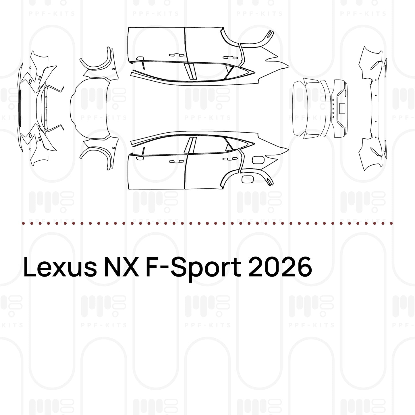 Voorgesneden PPF Lexus NX F-Sport 2026