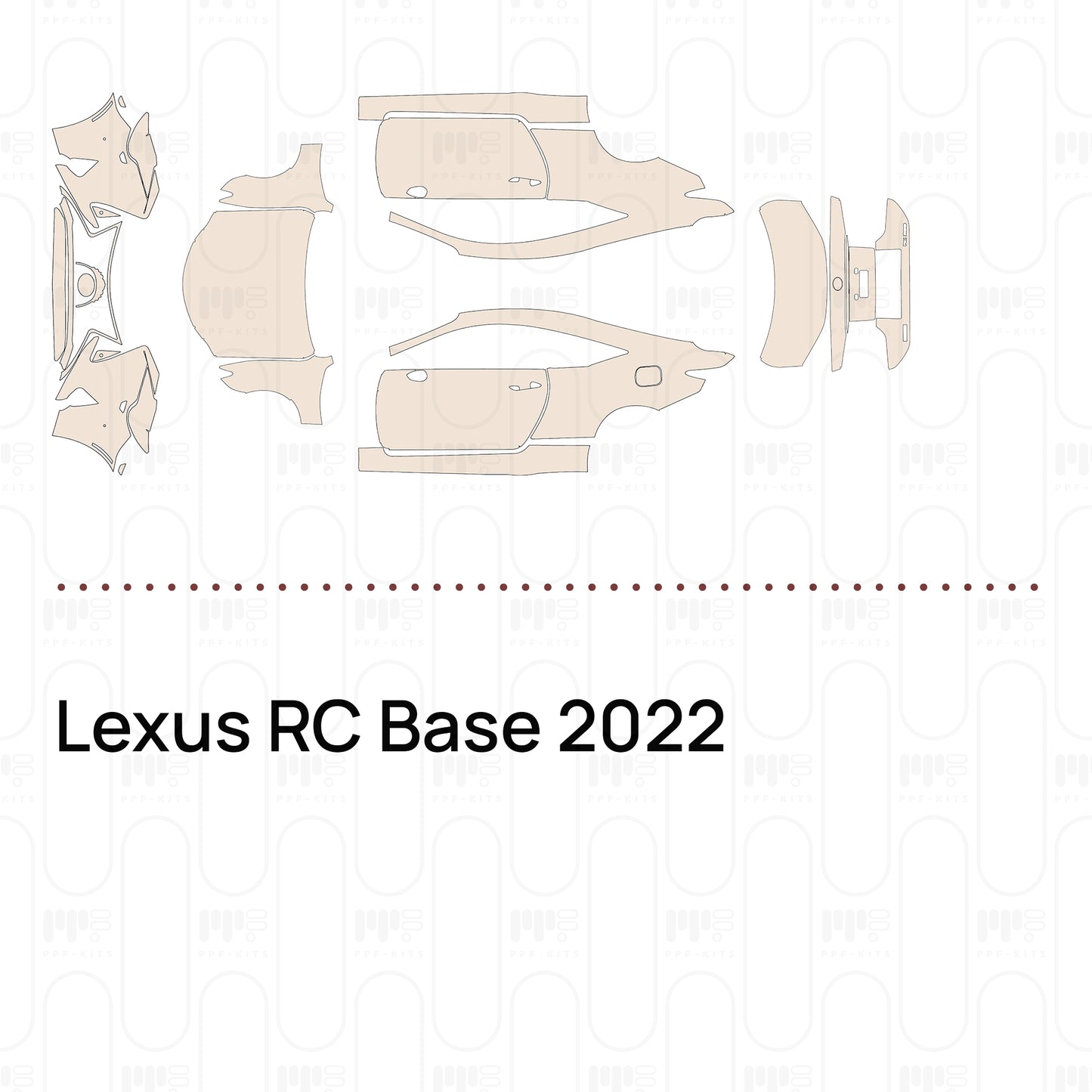 Voorgesneden PPF Lexus RC Base 2022