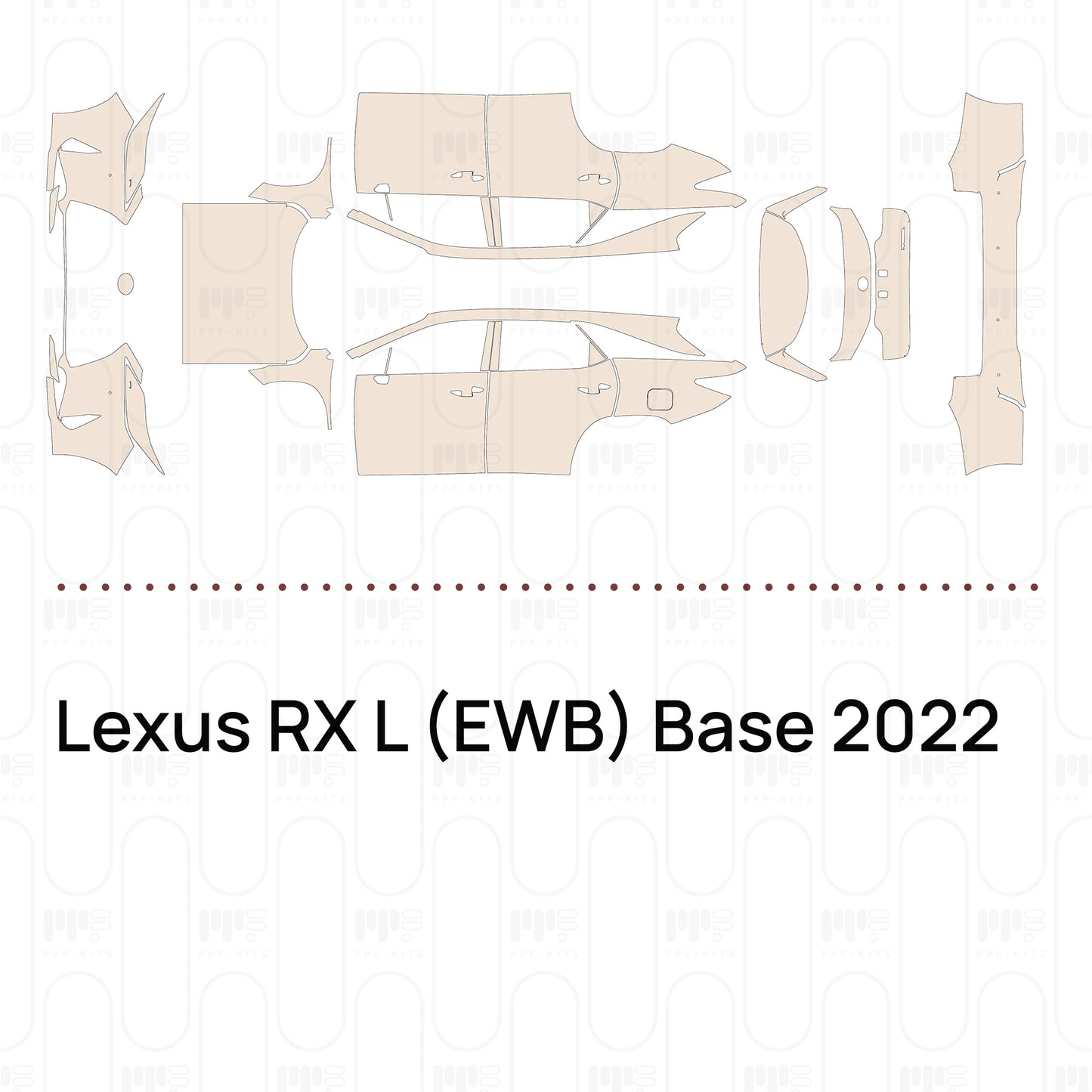 Voorgesneden PPF Lexus RX L (EWB) Base 2022