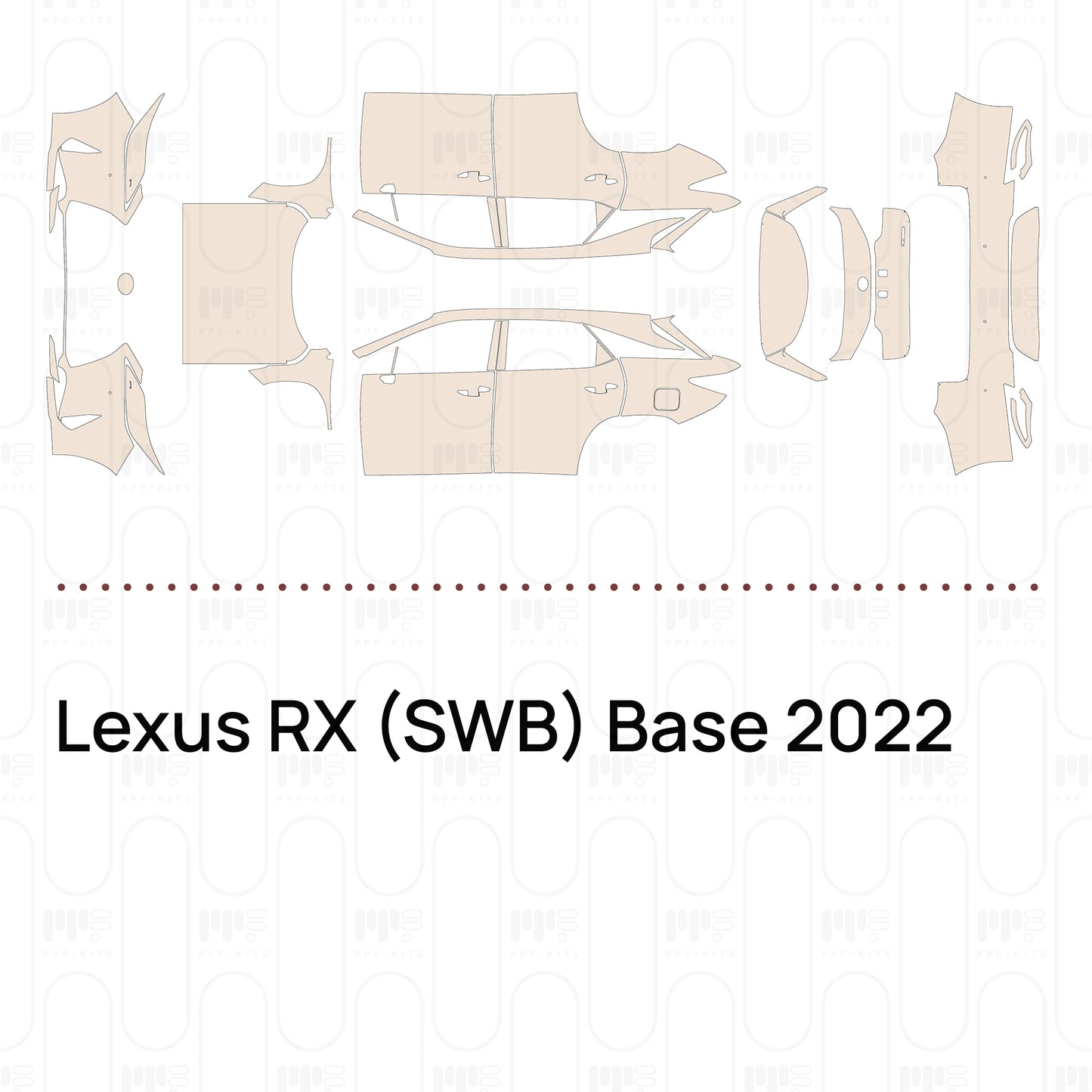 Voorgesneden PPF Lexus RX (SWB) Base 2022
