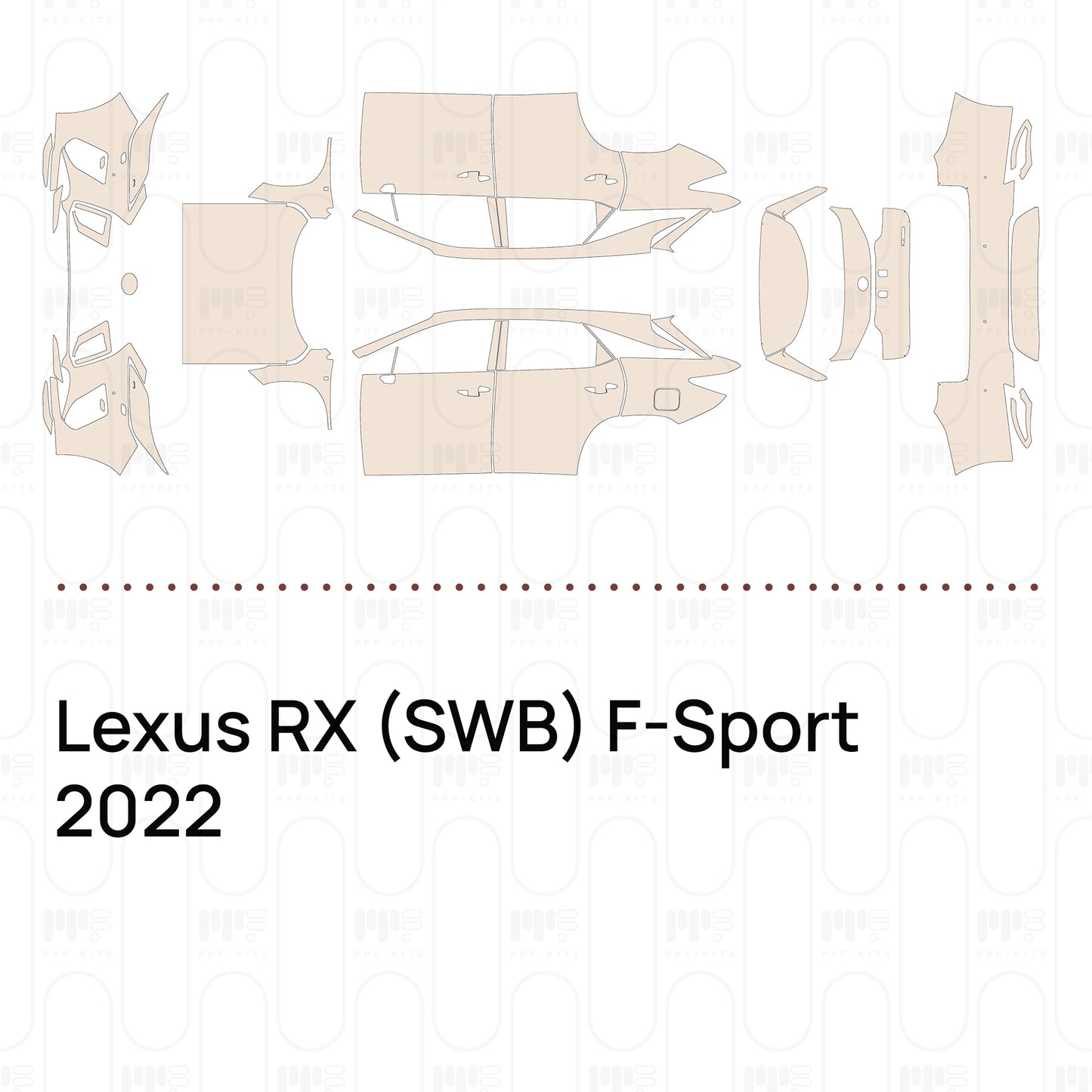 Voorgesneden PPF Lexus RX (SWB) F-Sport 2022