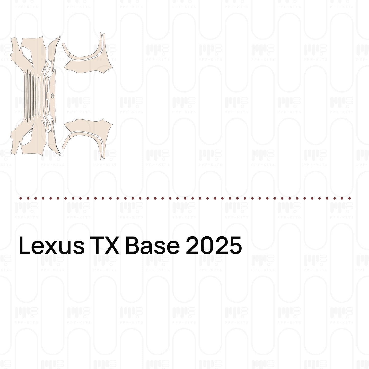 Voorgesneden PPF Lexus TX Base 2025
