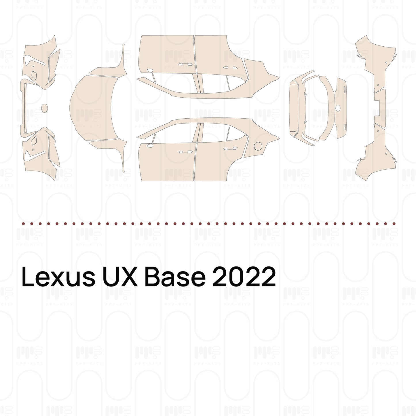 Voorgesneden PPF Lexus UX Base 2022