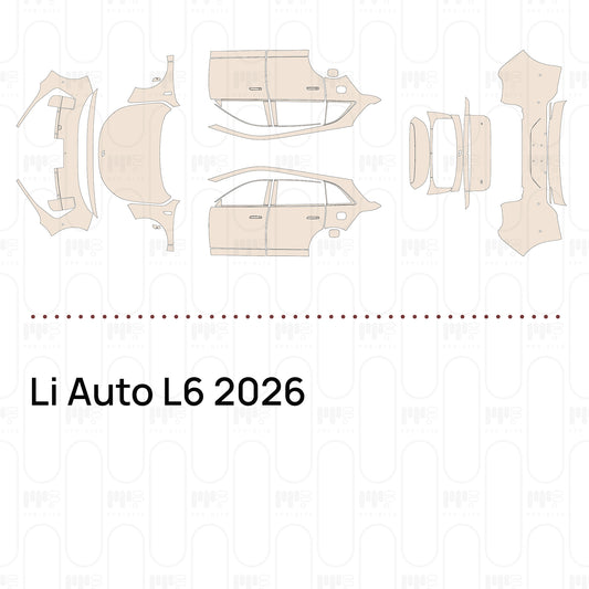 Li Auto L6 2026 – Voorgesneden PPF-lakbeschermingsfolie