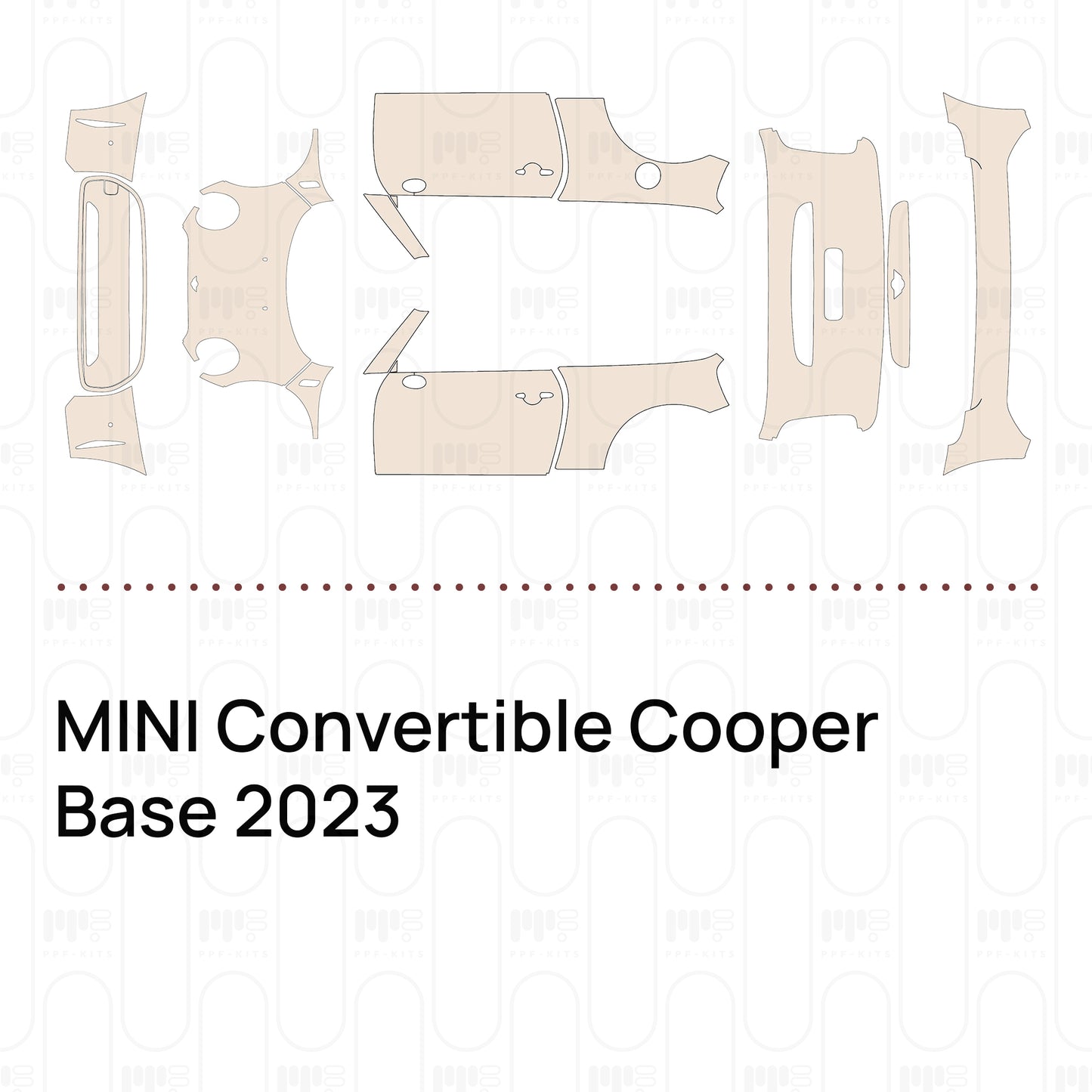 Voorgesneden PPF MINI Convertible Cooper Base 2023