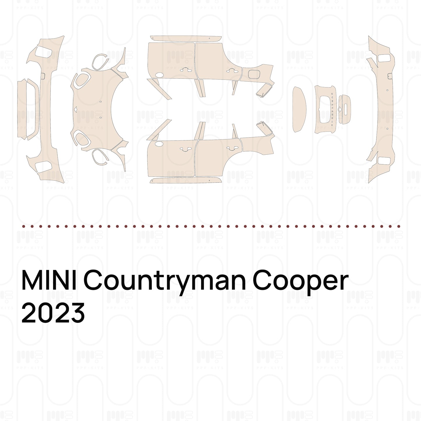 Voorgesneden PPF MINI Countryman Cooper 2023