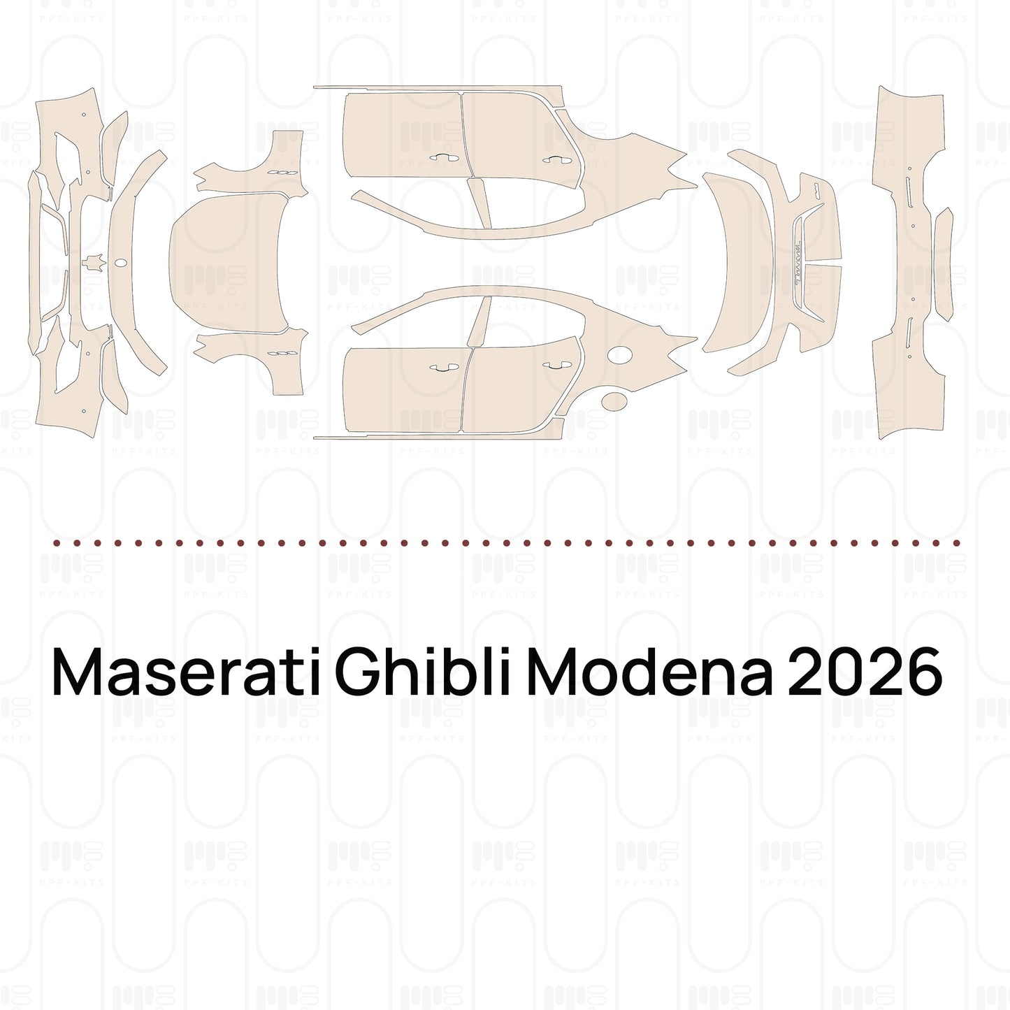Voorgesneden PPF Maserati Ghibli Modena 2026