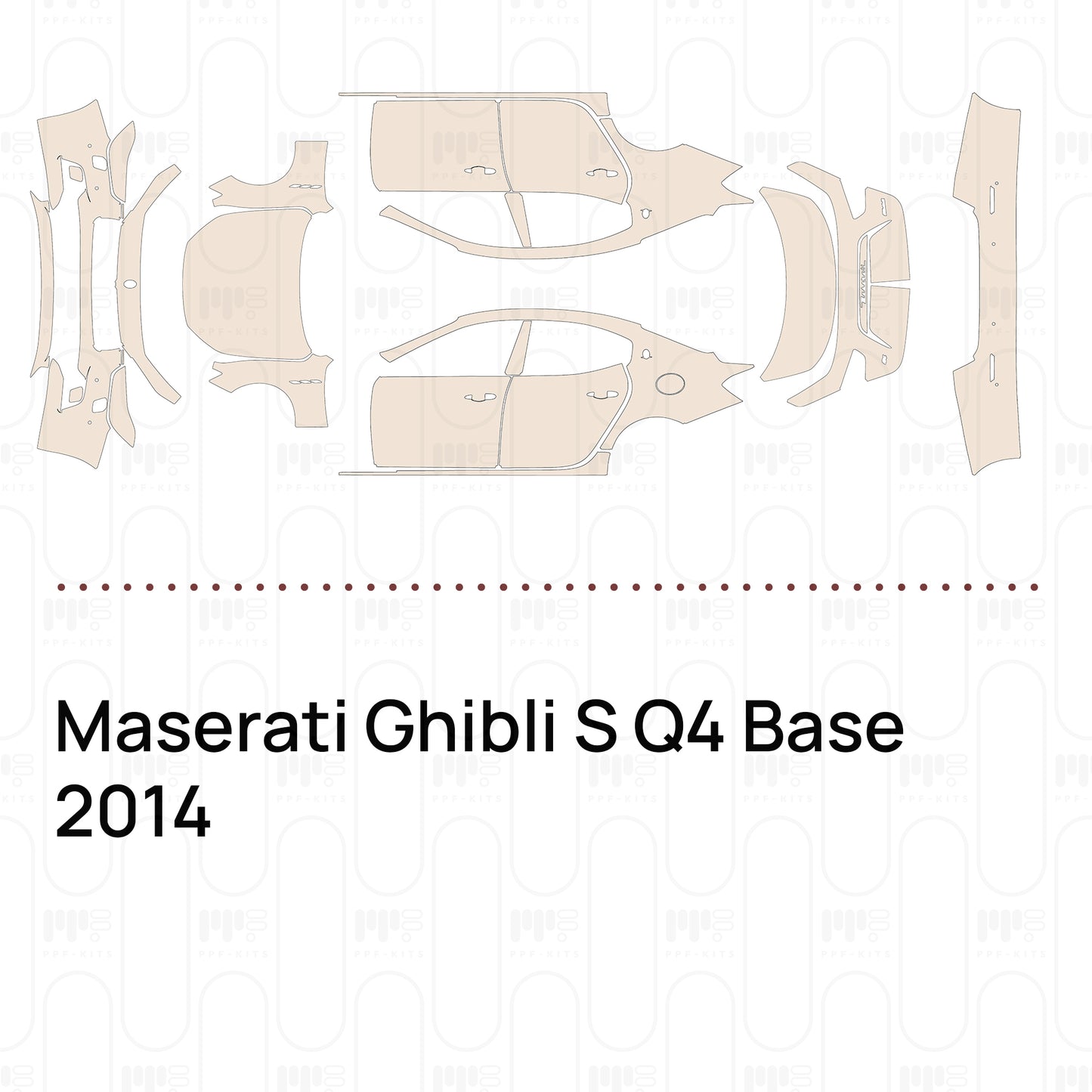 Voorgesneden PPF Maserati Ghibli S Q4 Base 2014