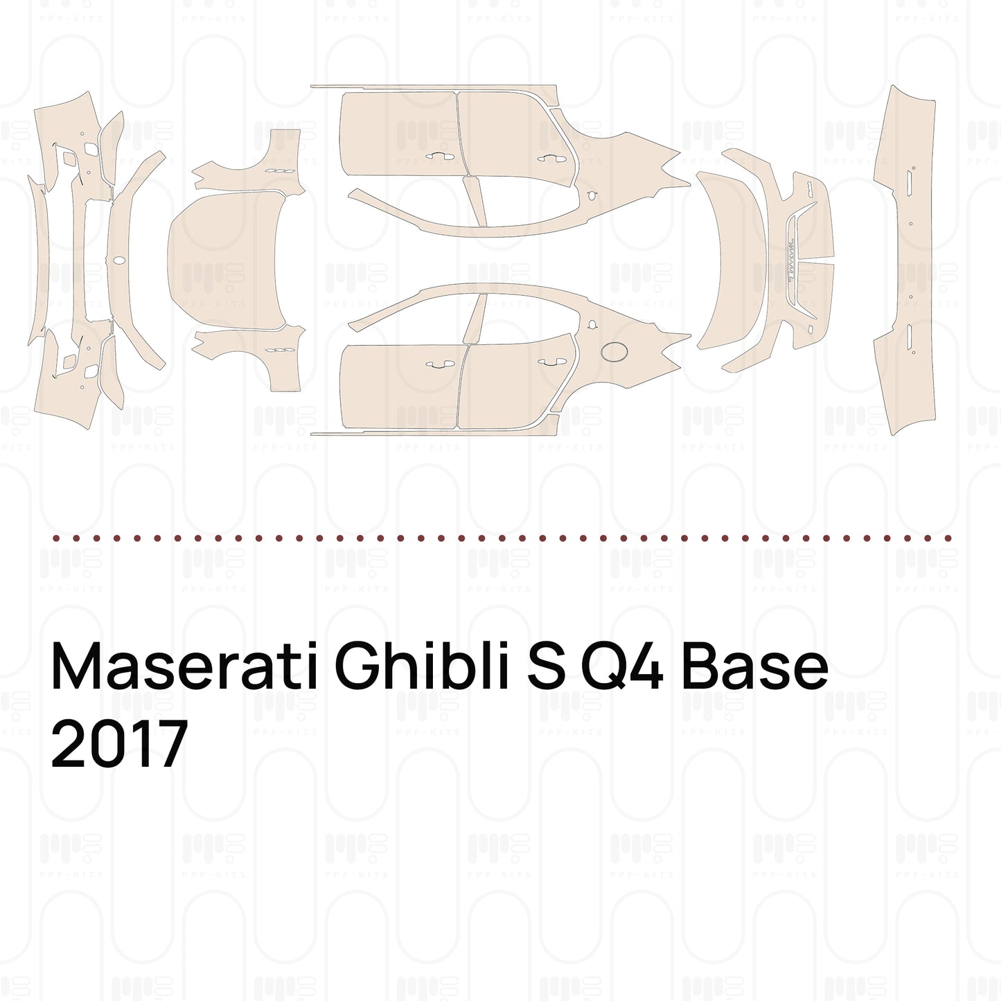 Voorgesneden PPF Maserati Ghibli S Q4 Base 2017