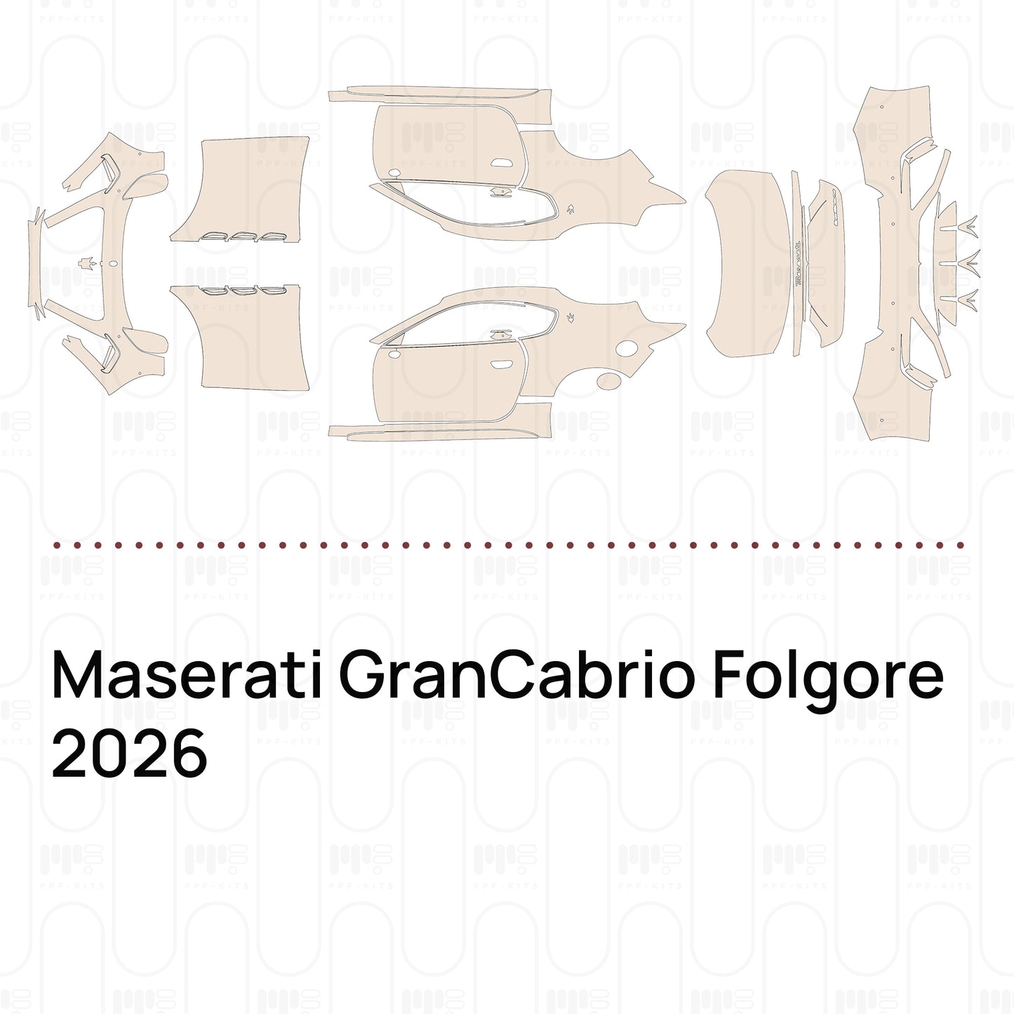Voorgesneden PPF Maserati GranCabrio Folgore 2026