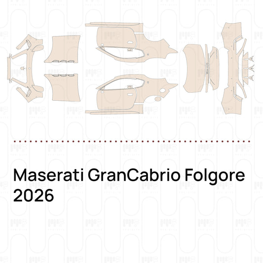 Voorgesneden PPF Maserati GranCabrio Folgore 2026