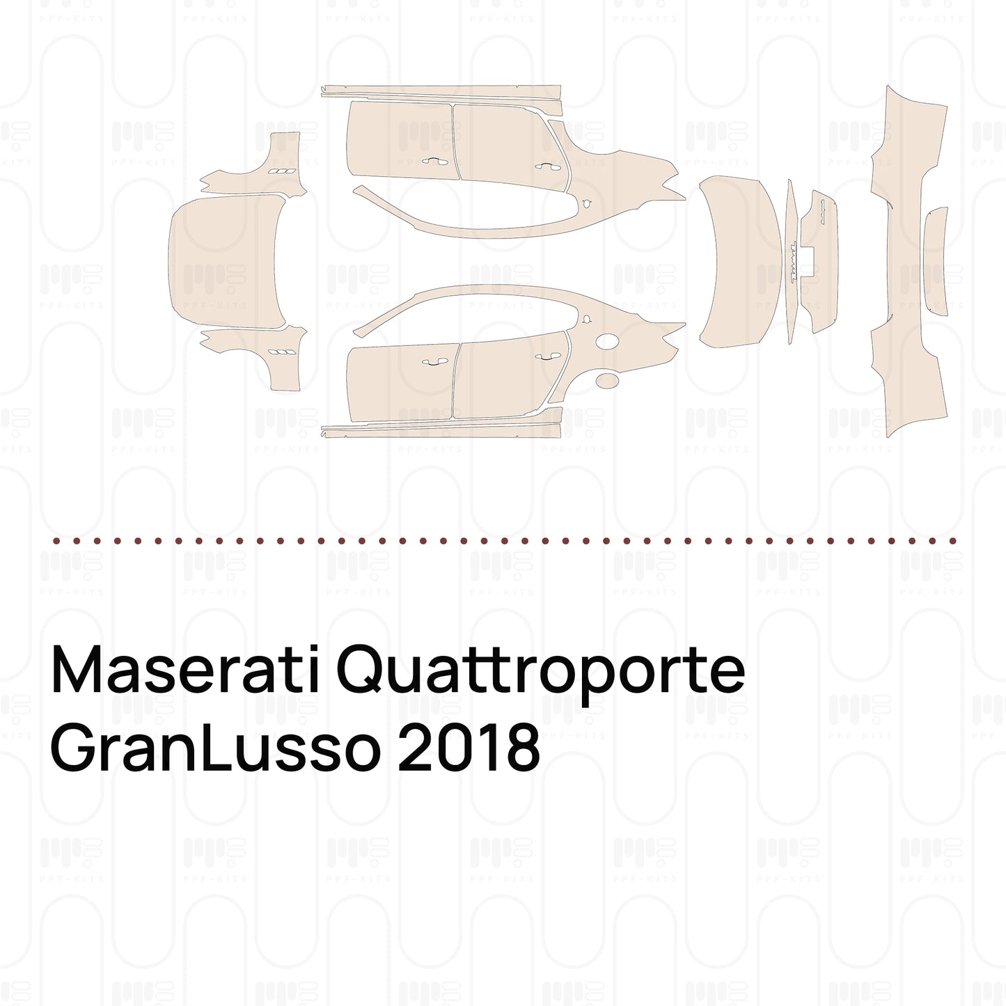 Voorgesneden PPF Maserati Quattroporte GranLusso 2018