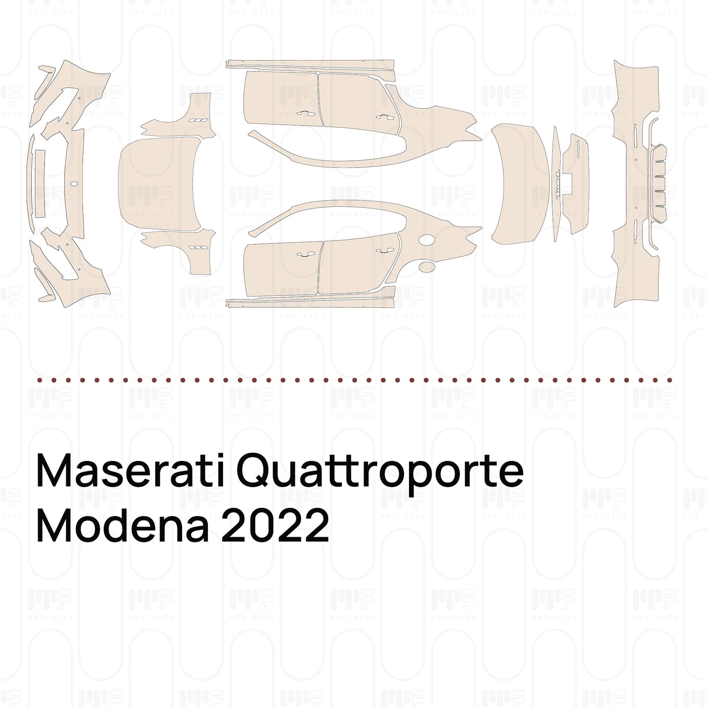 Voorgesneden PPF Maserati Quattroporte Modena 2022