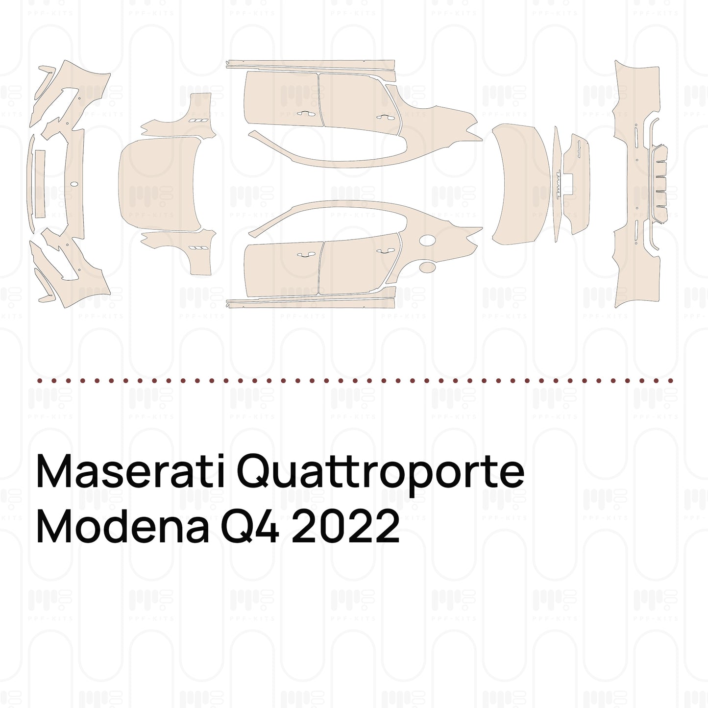 Voorgesneden PPF Maserati Quattroporte Modena Q4 2022