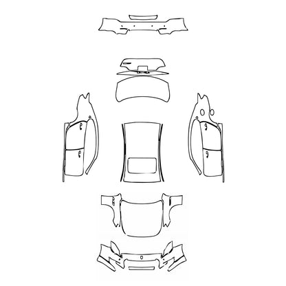 Pre-Cut PPF Maserati Quattroporte Quattroporte GTS Base 2015 - PPF-Kits